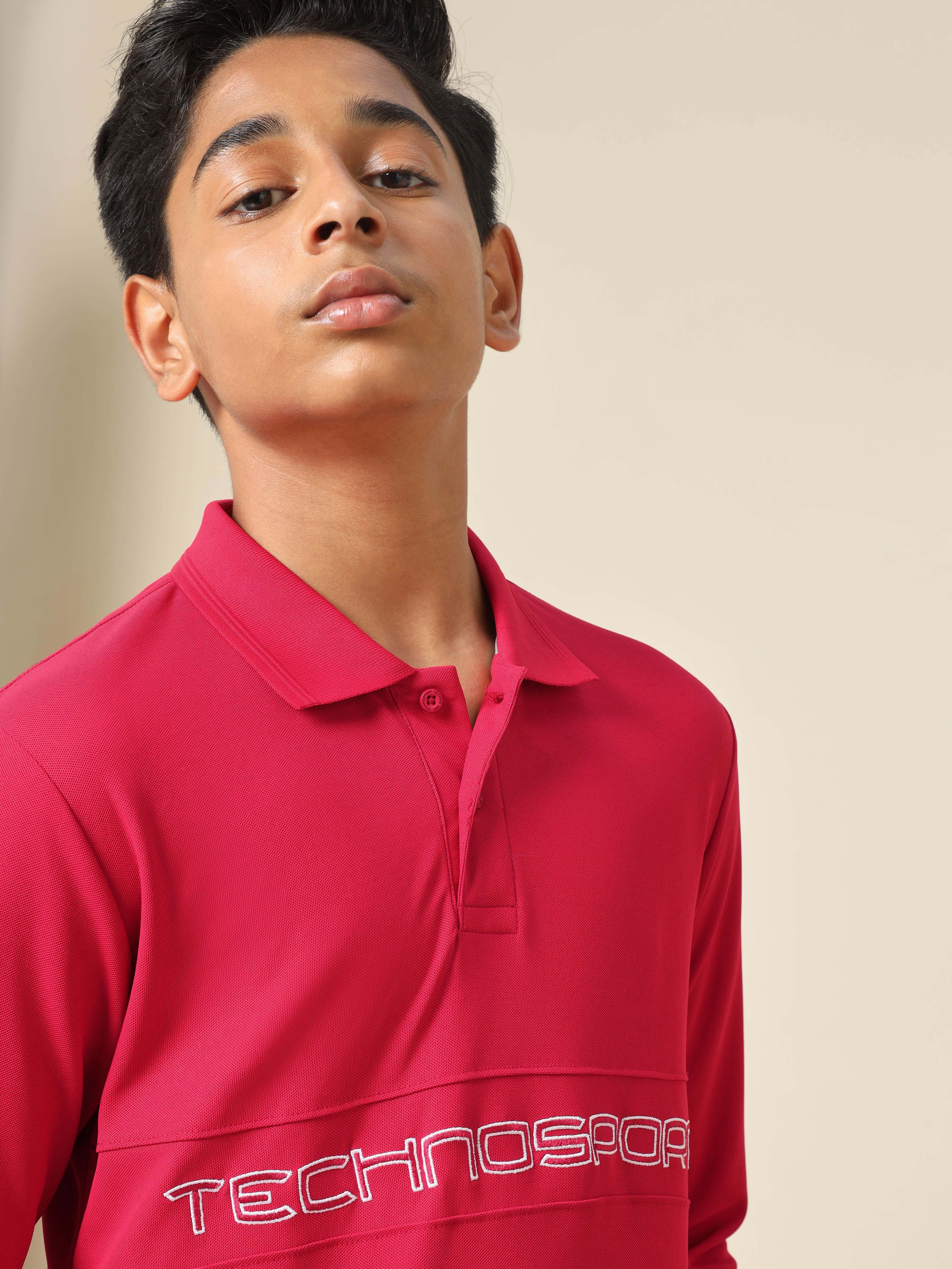 Boys Printed Slim Fit Polo T-shirt with MATPIQ - Image 5