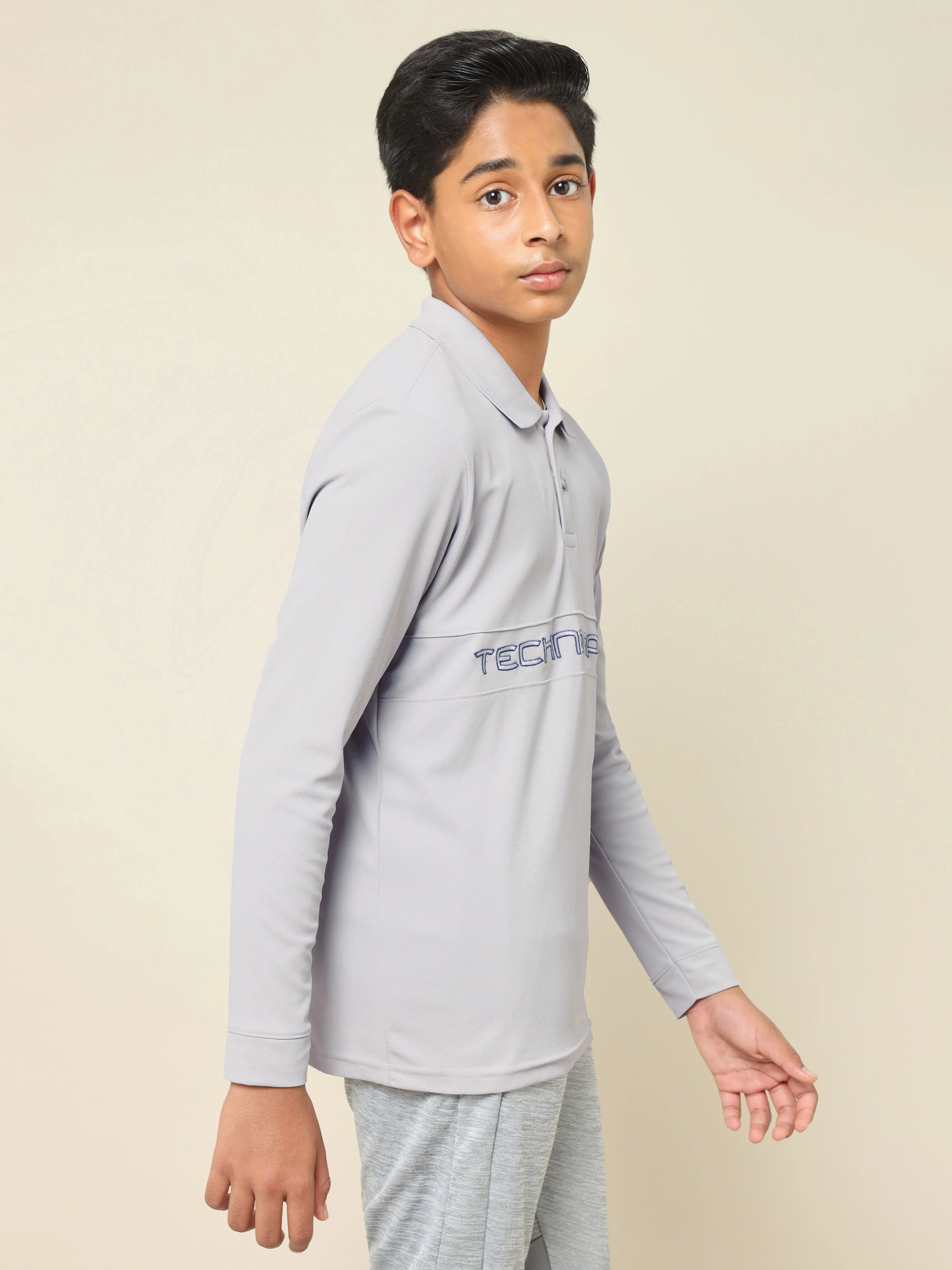 Boys Printed Slim Fit Polo T-shirt with MATPIQ - Image 4