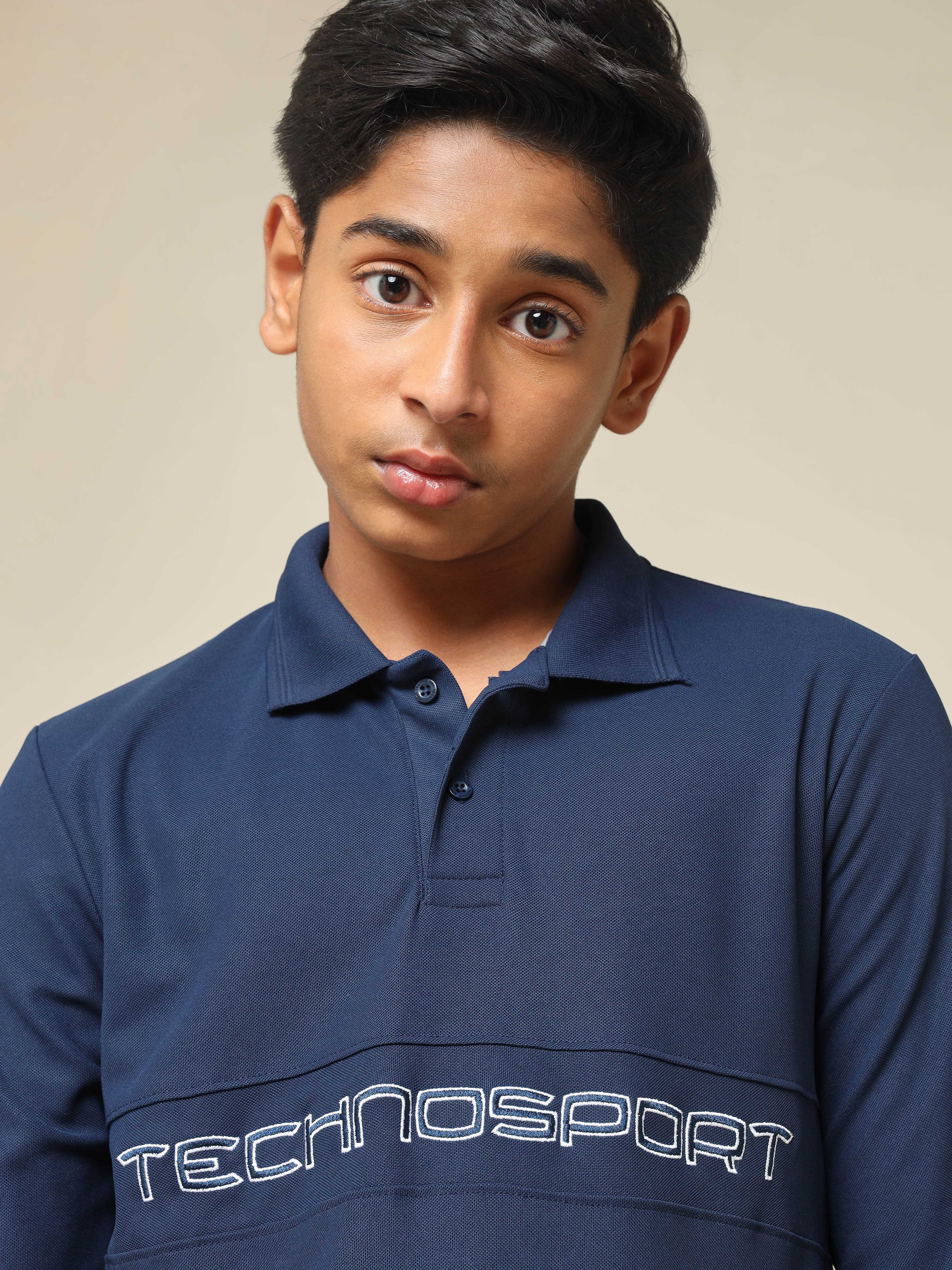 Boys Printed Slim Fit Polo T-shirt with MATPIQ - Image 5