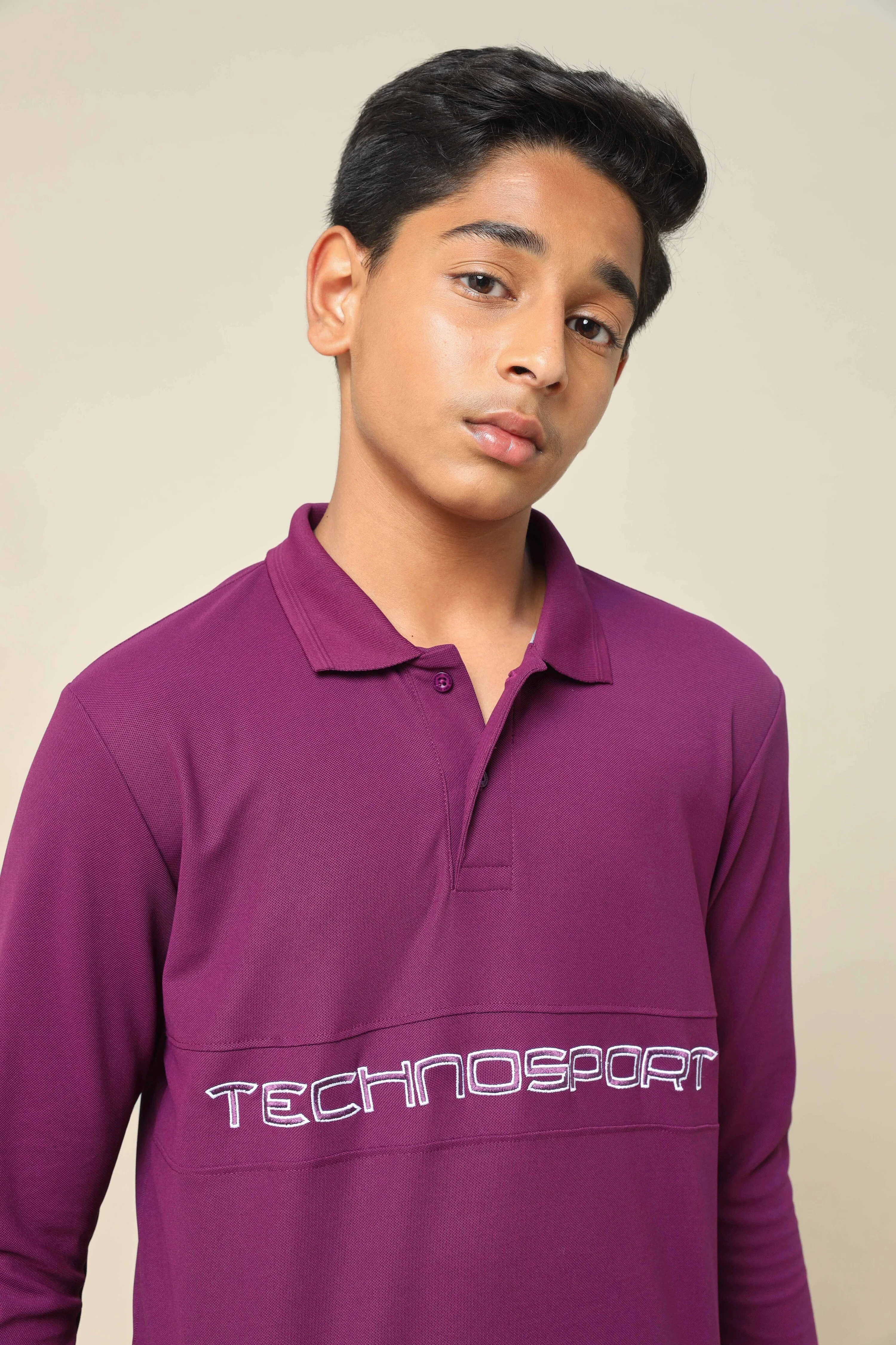 Boys Printed Slim Fit Polo T-shirt with MATPIQ - Image 6