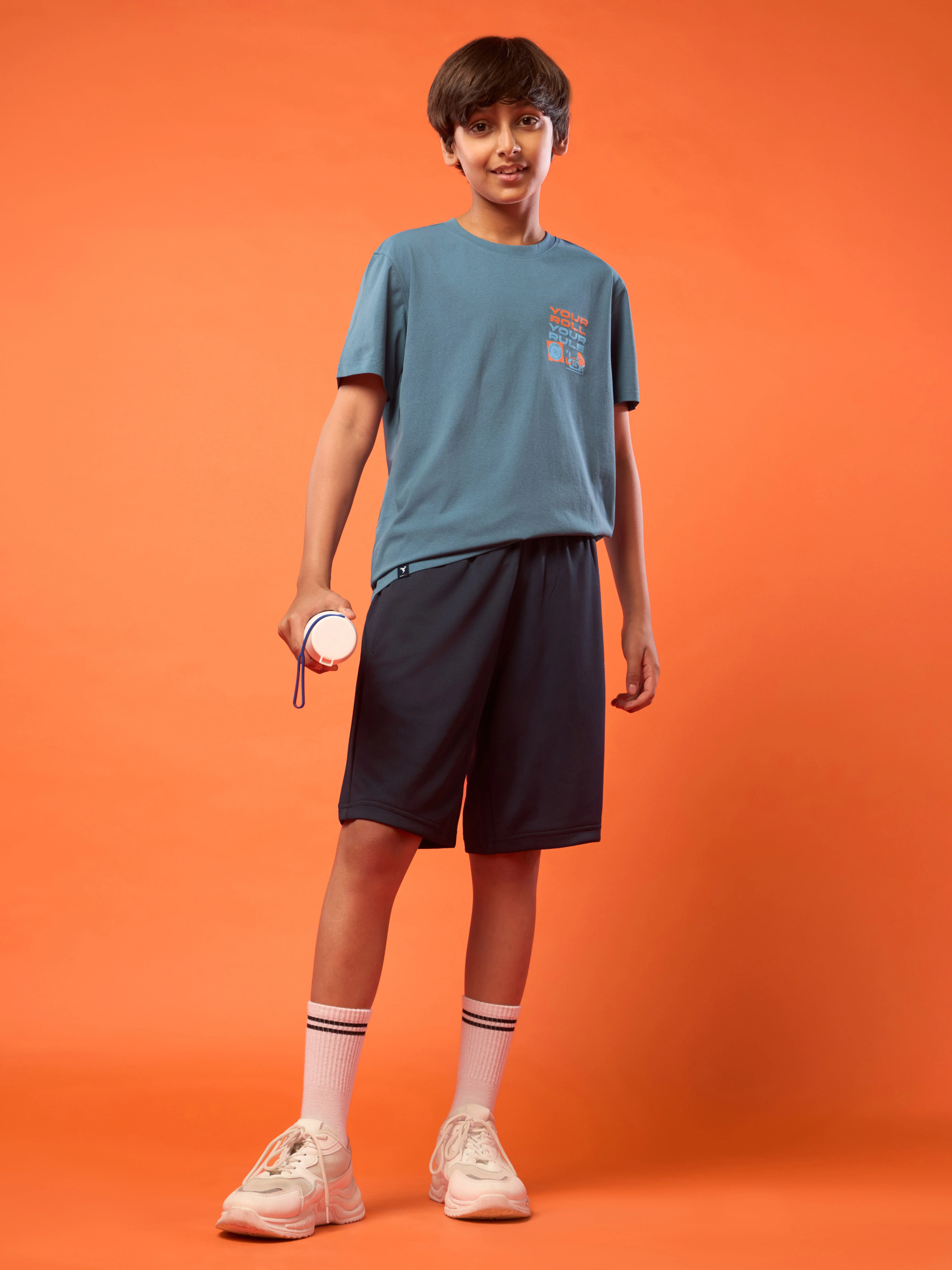 Boys Printed Slim Fit Round Neck Sports T-shirt with COTFLEX - Image 5