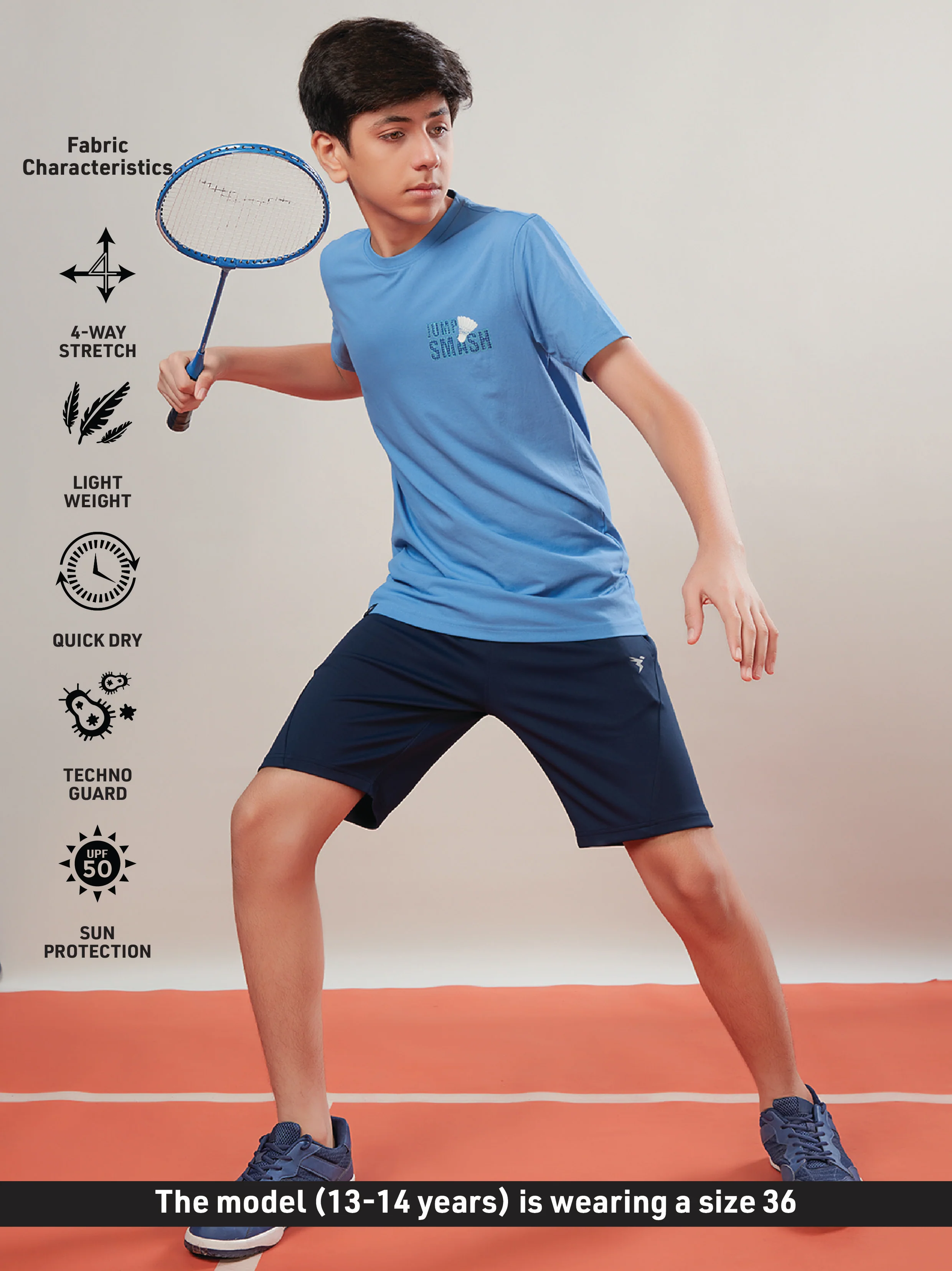 Boys Printed Slim Fit Round Neck Sports T-shirt with COTFLEX - Image 4