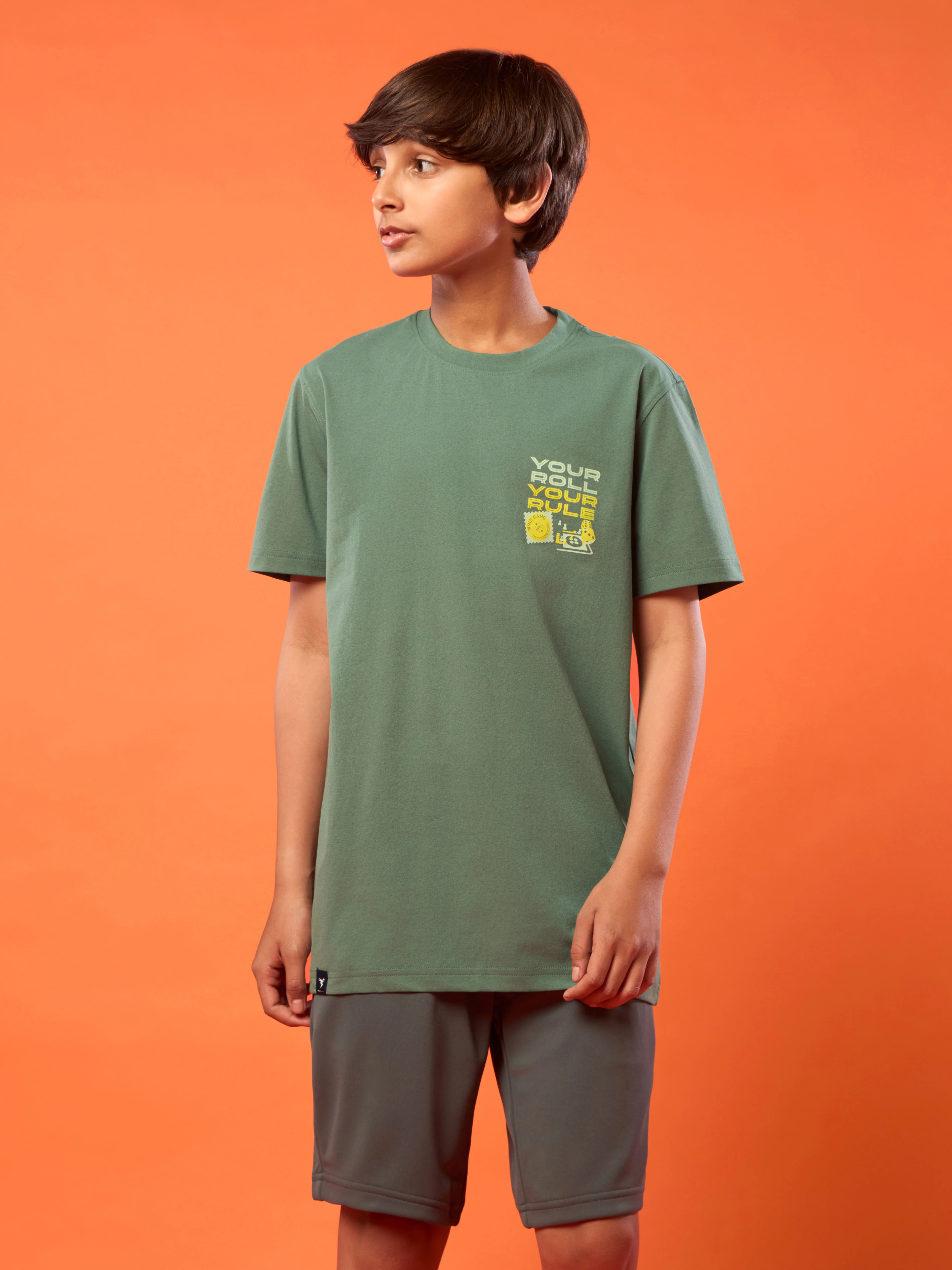 Boys Printed Slim Fit Round Neck Sports T-shirt with COTFLEX - Image 2