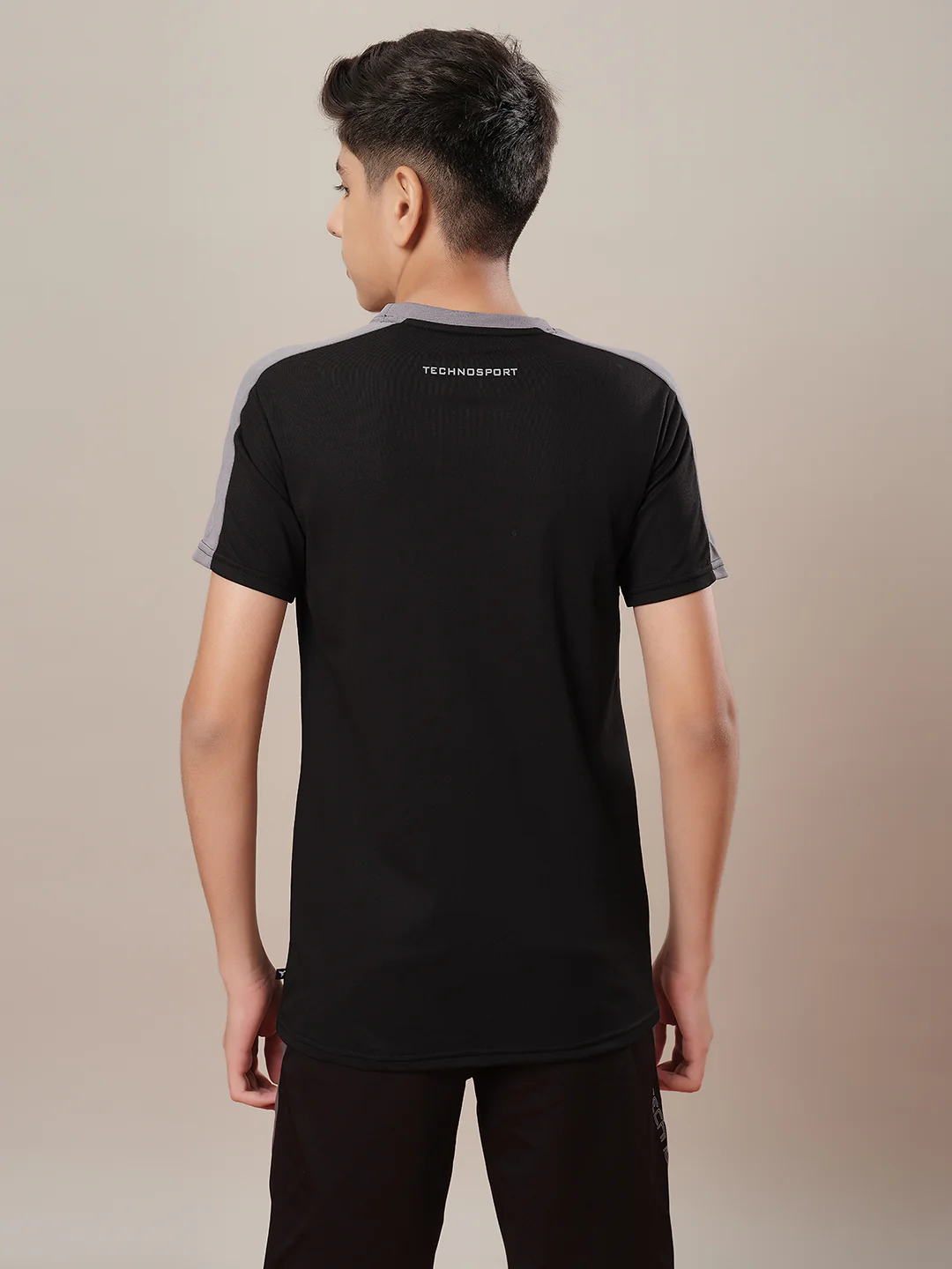 Boys Printed Slim Fit Round Neck Sports T-shirt with TECHNO DRY - Image 3