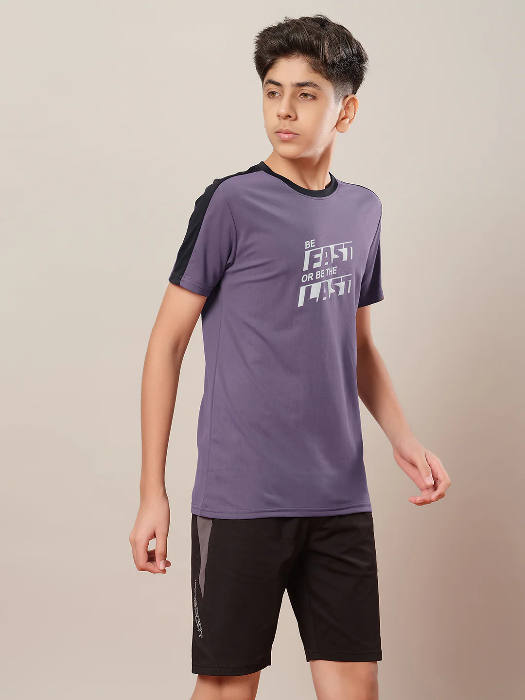 Boys Printed Slim Fit Round Neck Sports T-shirt with TECHNO DRY - Image 4