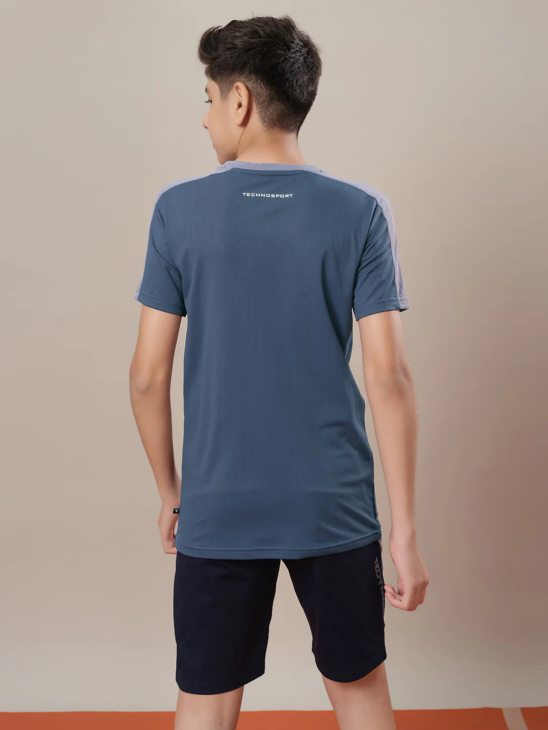 Boys Printed Slim Fit Round Neck Sports T-shirt with TECHNO DRY - Image 2