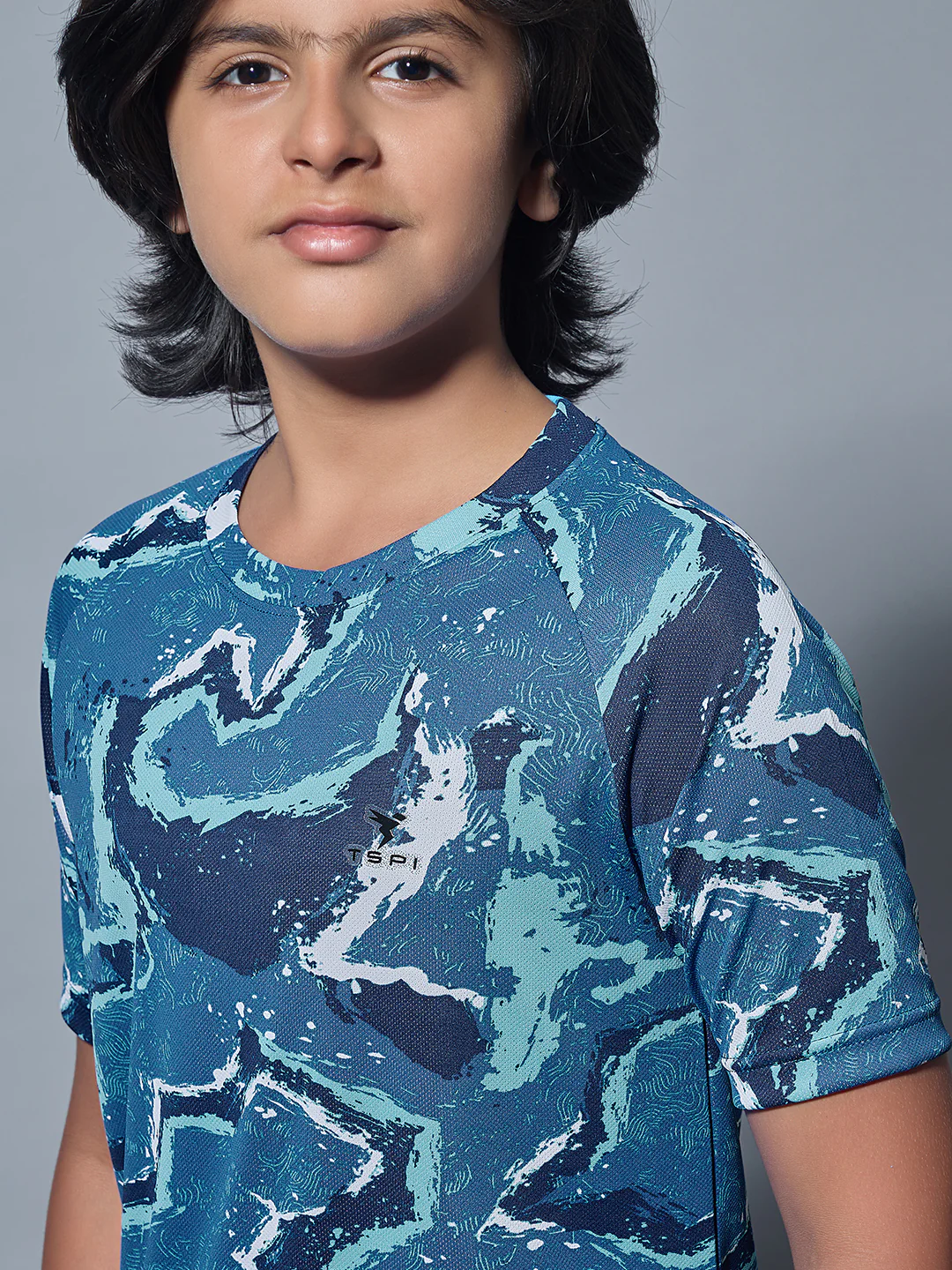 Boys Printed Slim Fit Round Neck Sports T-shirt with TECHNOCOOL+ - Image 6