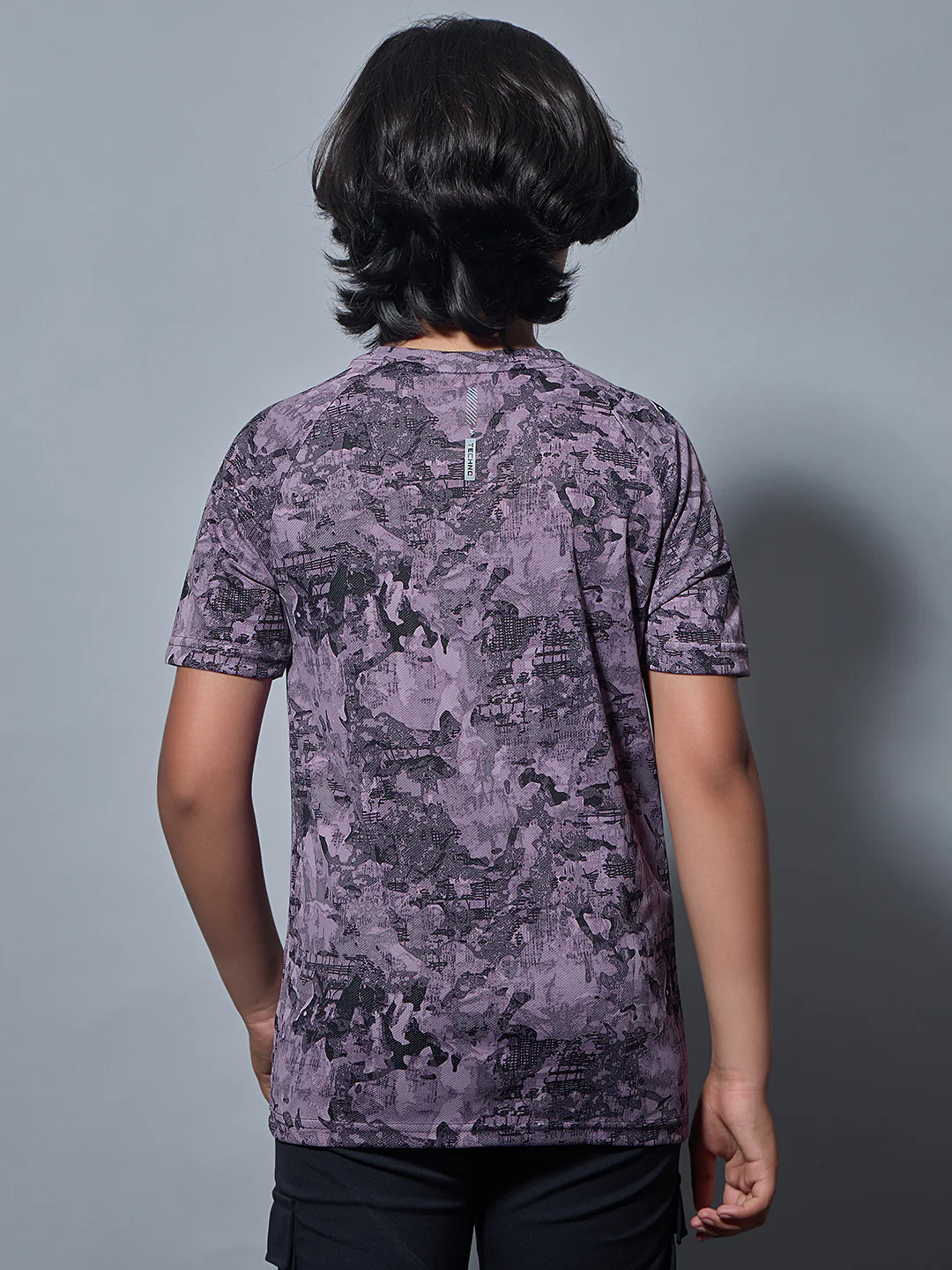 Boys Printed Slim Fit Round Neck Sports T-shirt with TECHNOCOOL+ - Image 3
