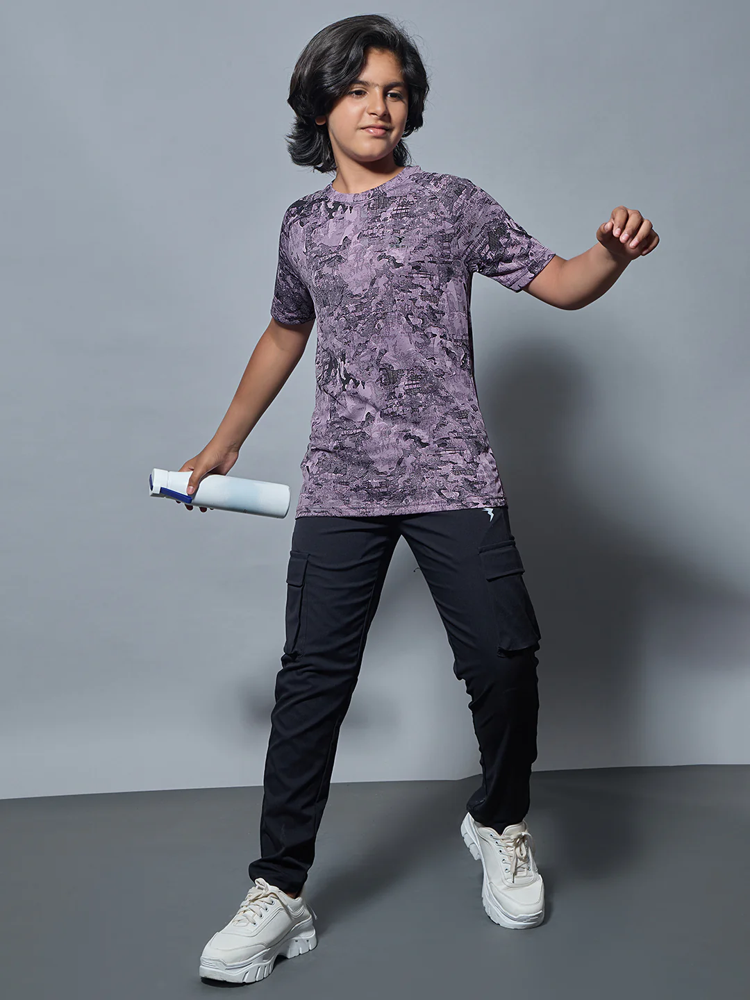 Boys Printed Slim Fit Round Neck Sports T-shirt with TECHNOCOOL+ - Image 5