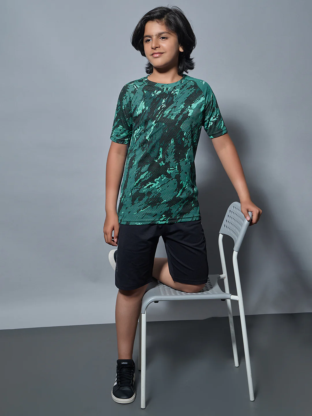 Boys Printed Slim Fit Round Neck Sports T-shirt with TECHNOCOOL+ - Image 5