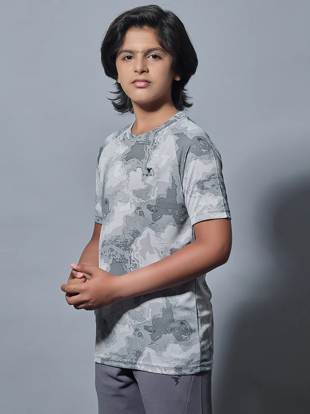 Boys Printed Slim Fit Round Neck Sports T-shirt with TECHNOCOOL+ - Image 3
