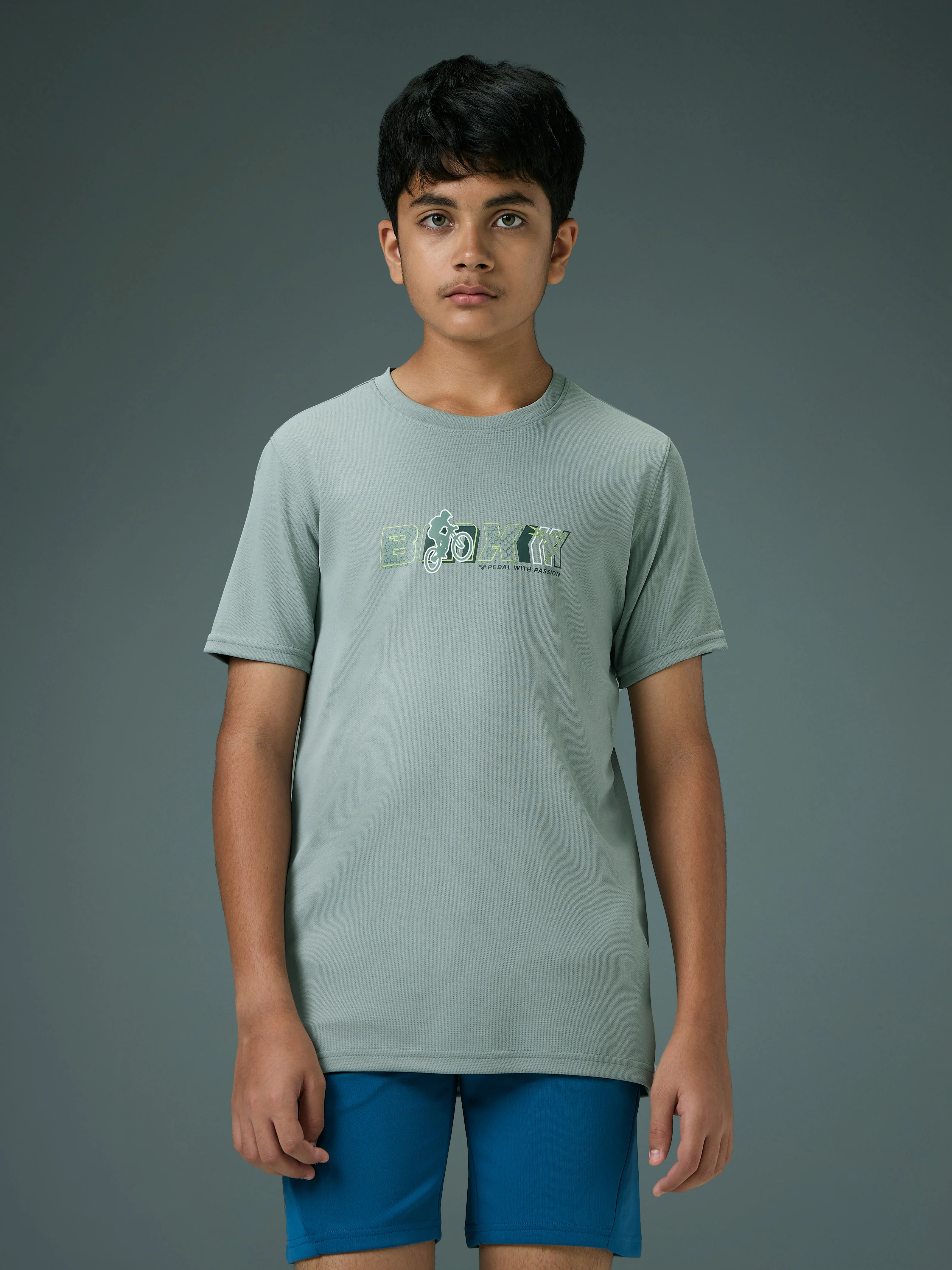 Boys Printed Slim Fit Round Neck Sports T-shirt with TECHNOCOOL+ - Image 2