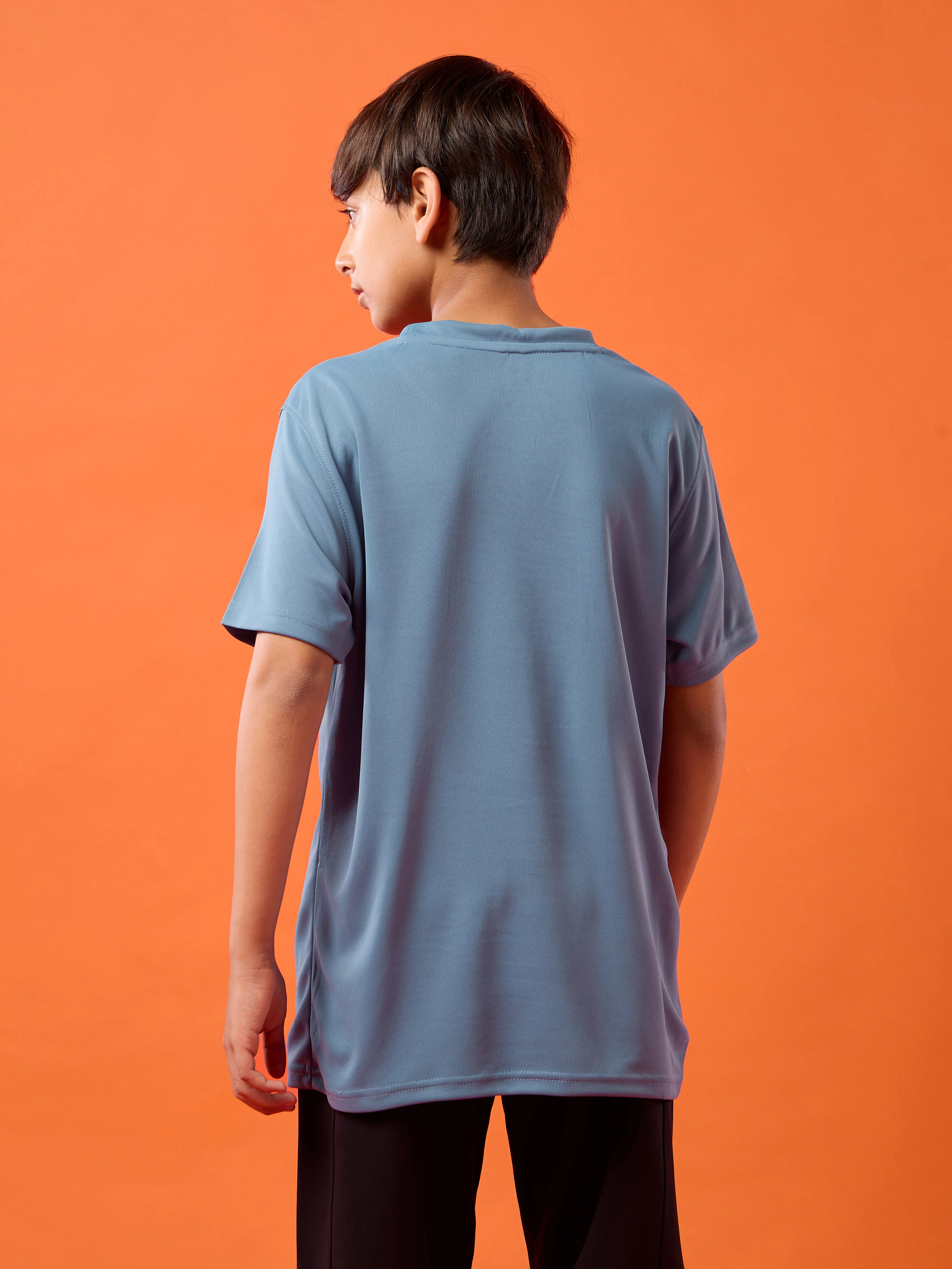 Boys Printed Slim Fit Round Neck Sports T-shirt with TECHNOCOOL+ - Image 3