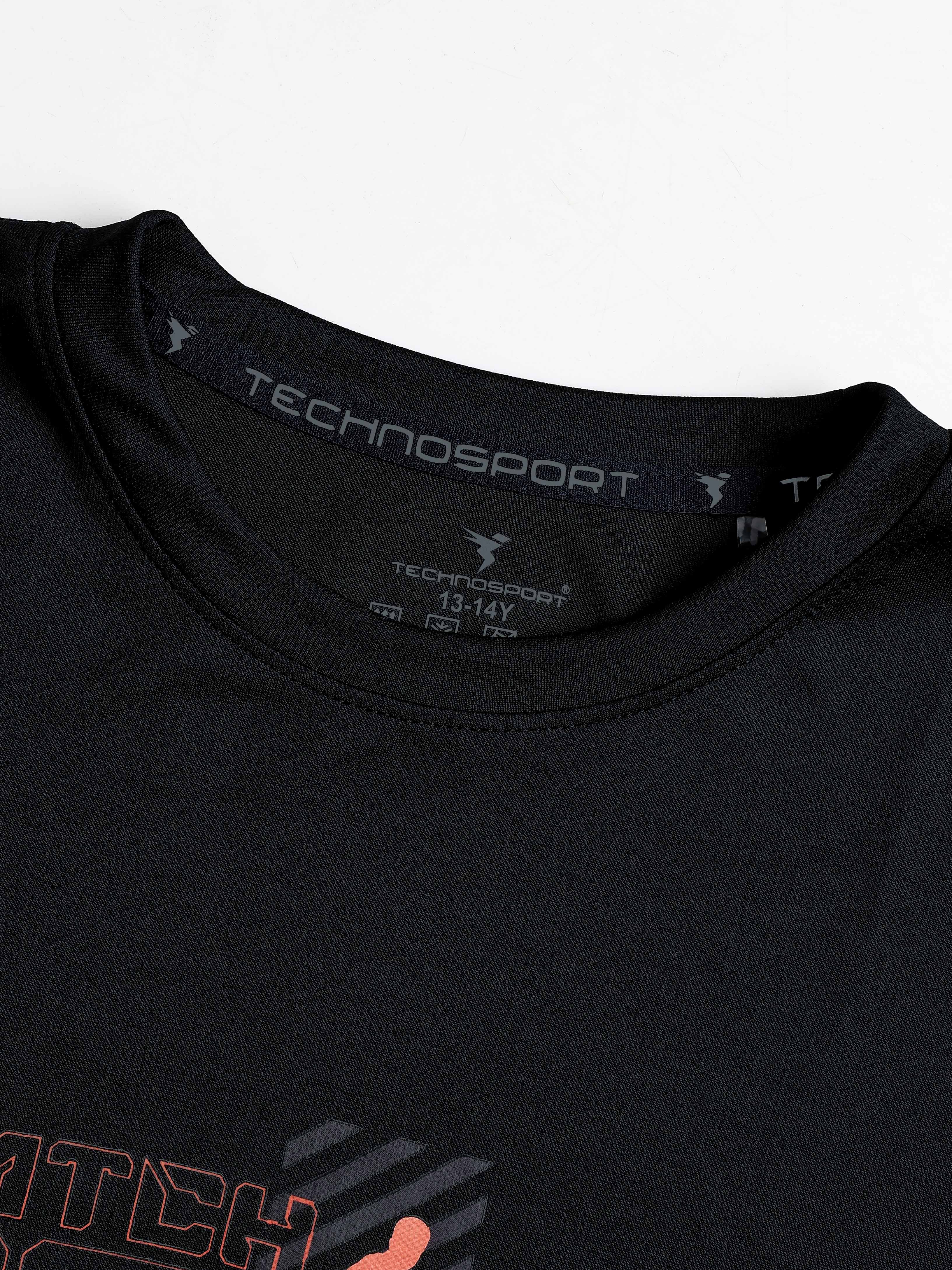 Boys Printed Slim Fit Round Neck Sports T-shirt with TECHNOCOOL+ - Image 7