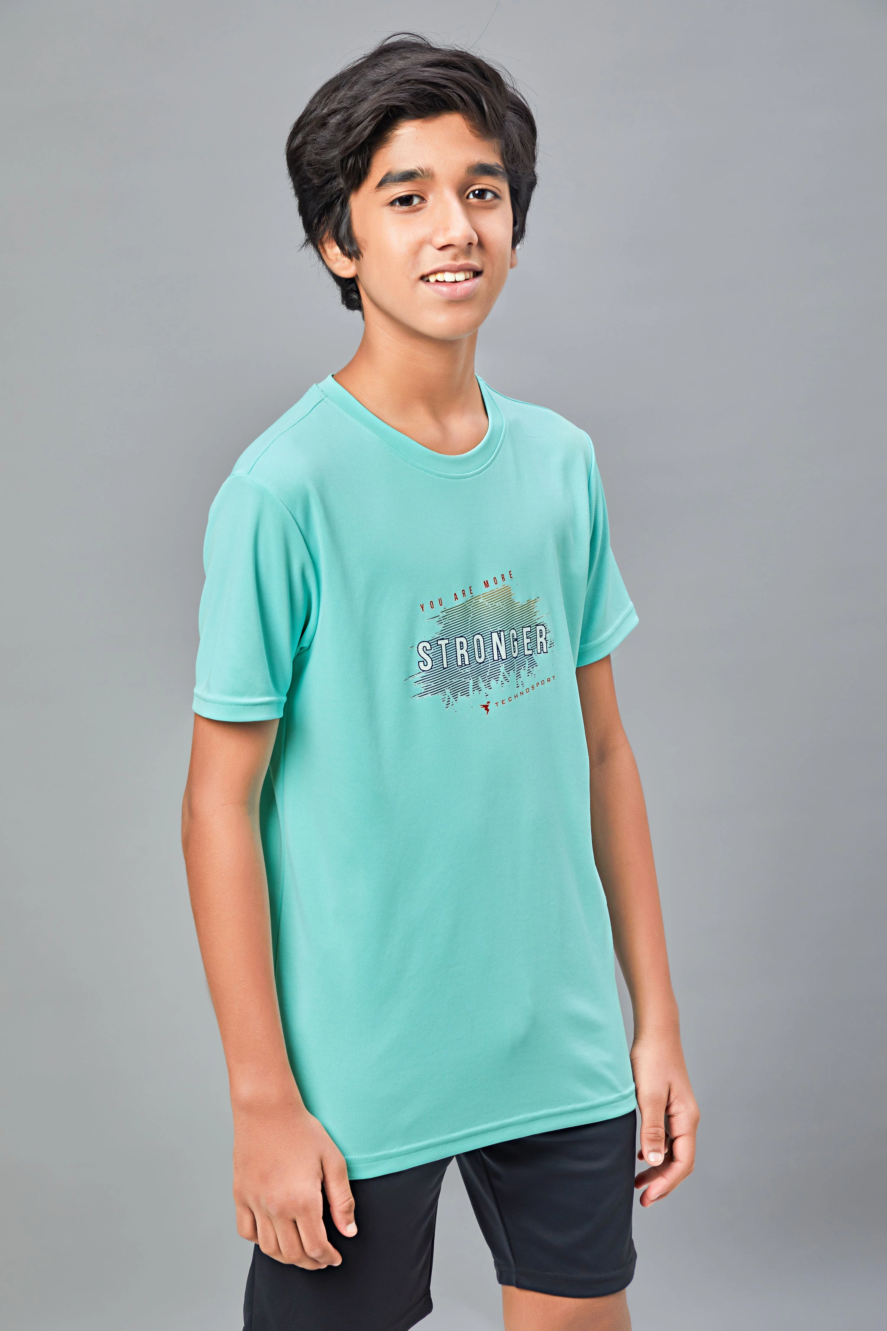 Boys Printed Slim Fit Round Neck Sports T-shirt with TECHNOCOOL+ - Image 4