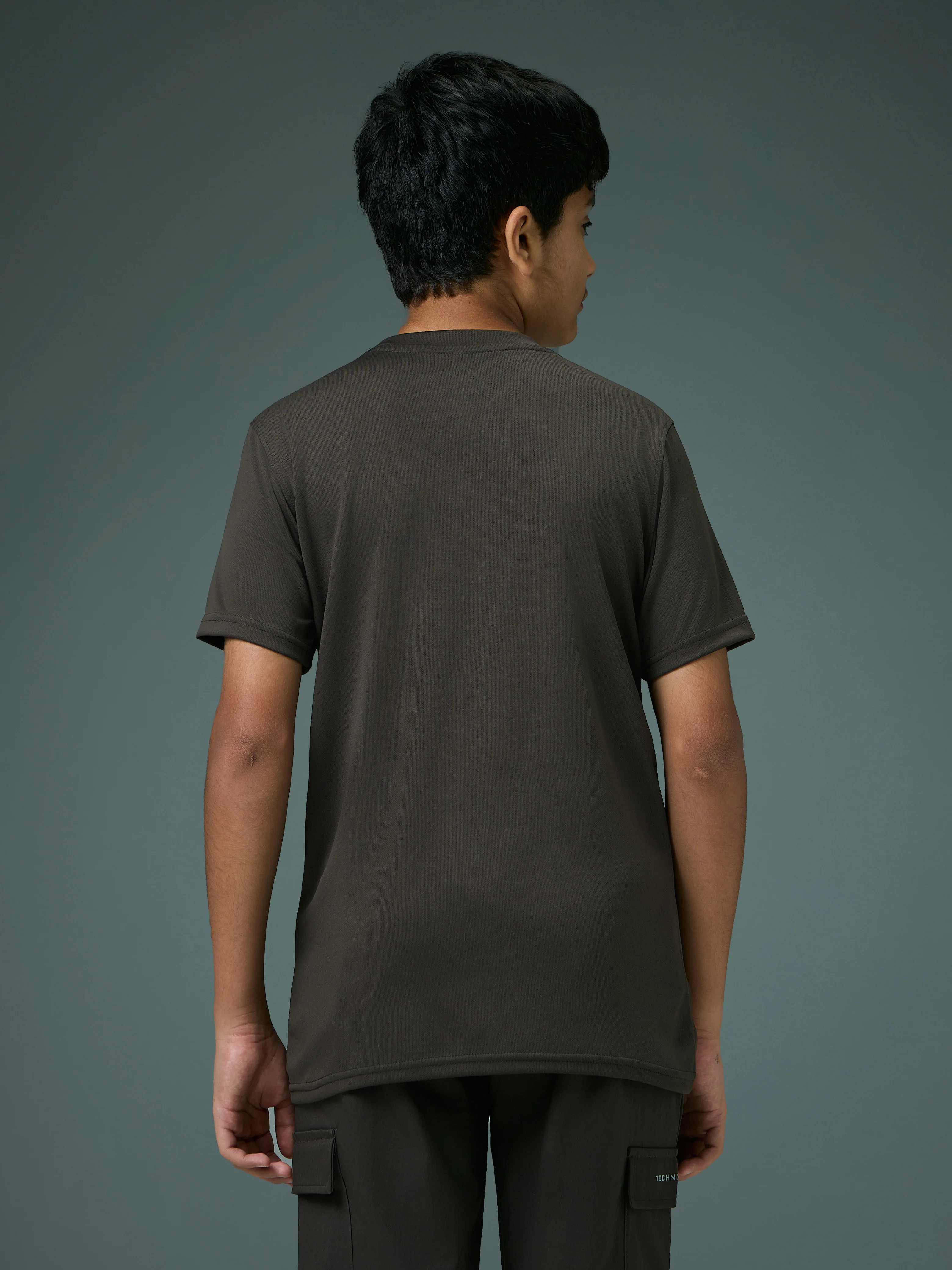 Boys Printed Slim Fit Round Neck Sports T-shirt with TECHNOCOOL+ - Image 3