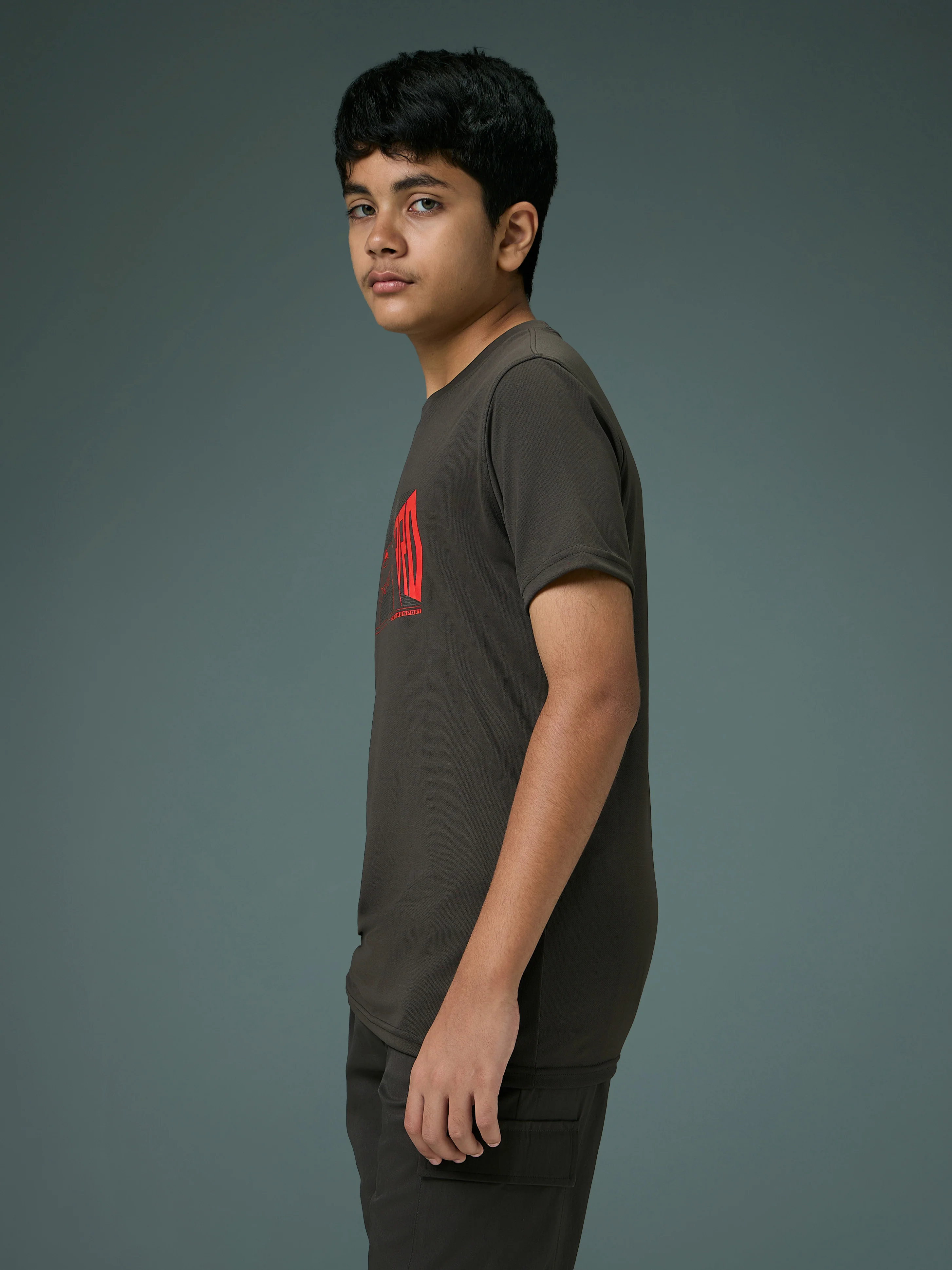 Boys Printed Slim Fit Round Neck Sports T-shirt with TECHNOCOOL+ - Image 4