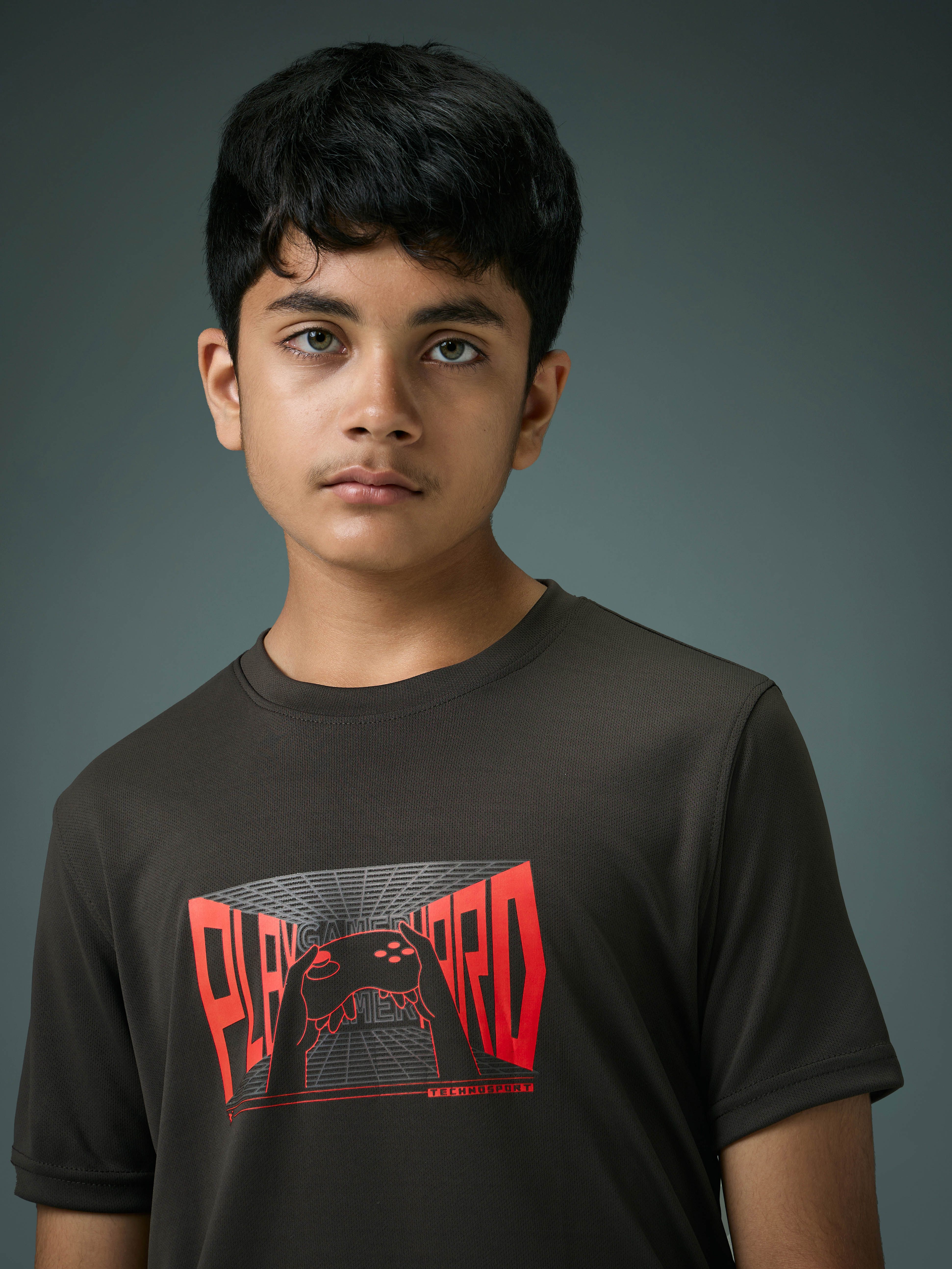 Boys Printed Slim Fit Round Neck Sports T-shirt with TECHNOCOOL+ - Image 6