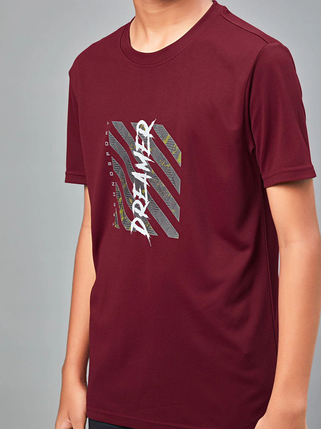 Boys Printed Slim Fit Round Neck Sports T-shirt with TECHNOCOOL+ - Image 6