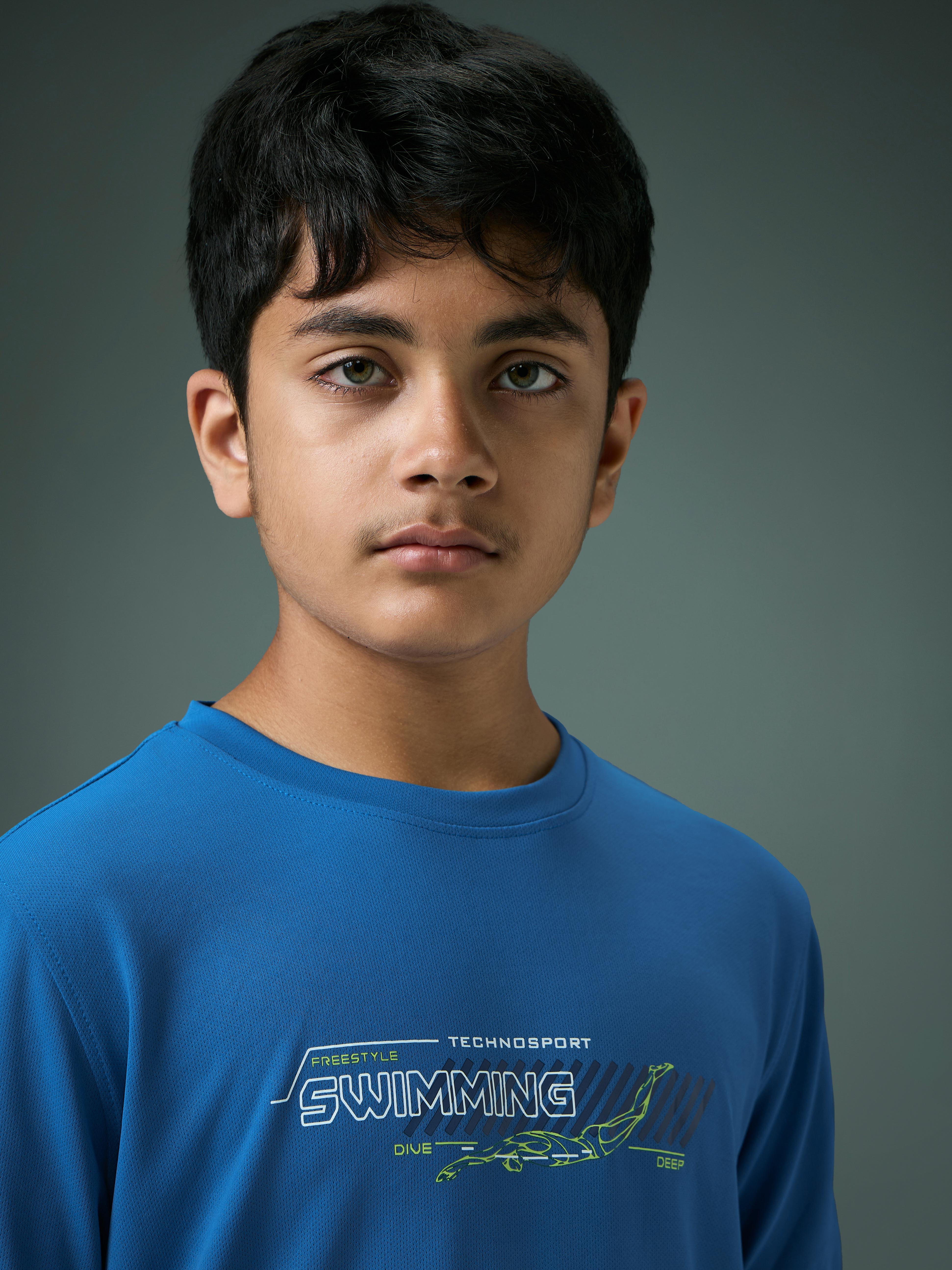 Boys Printed Slim Fit Round Neck Sports T-shirt with TECHNOCOOL+ - Image 6