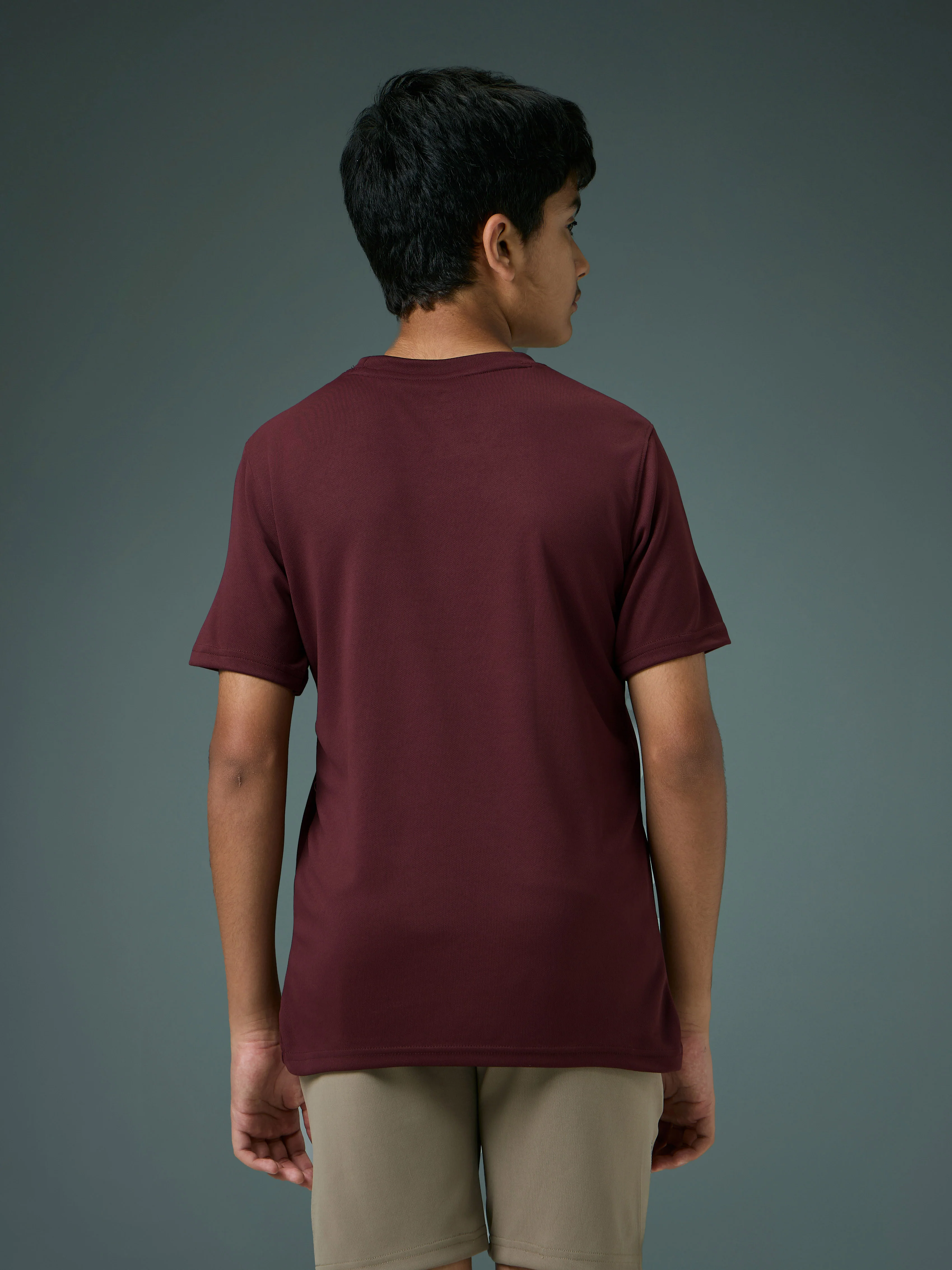Boys Printed Slim Fit Round Neck Sports T-shirt with TECHNOCOOL+ - Image 3