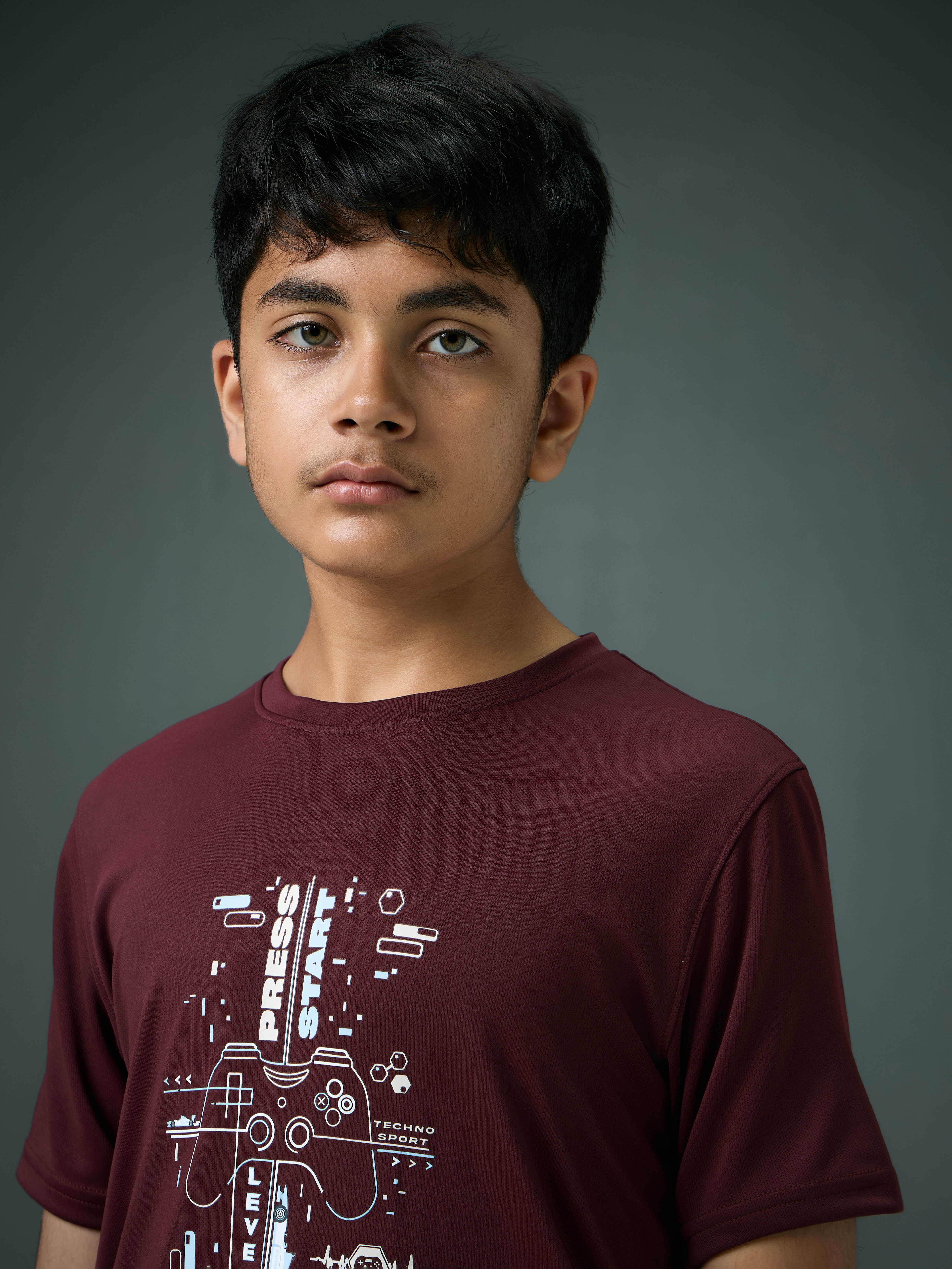Boys Printed Slim Fit Round Neck Sports T-shirt with TECHNOCOOL+ - Image 6