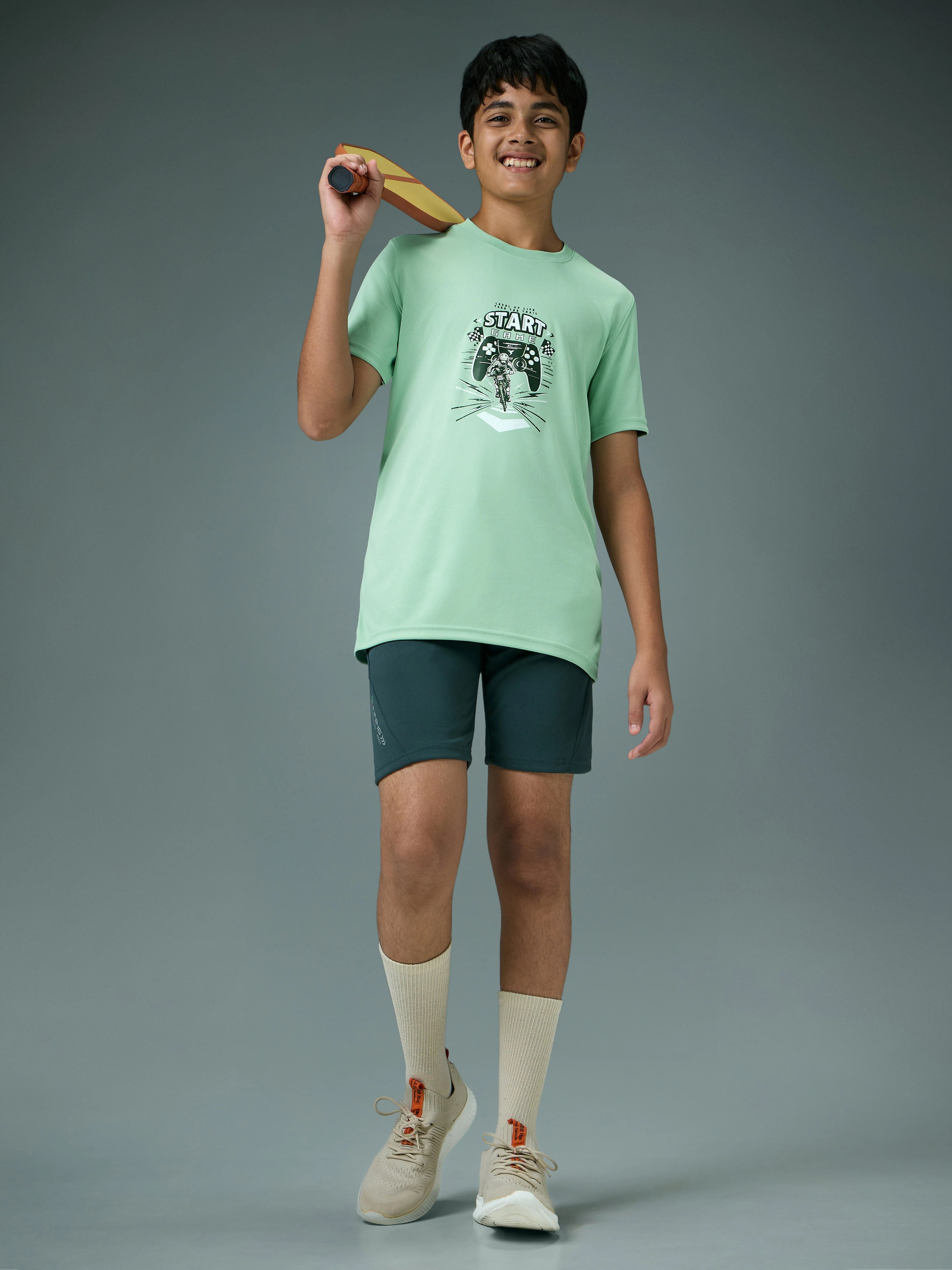 Boys Printed Slim Fit Round Neck Sports T-shirt with TECHNOCOOL+ - Image 5