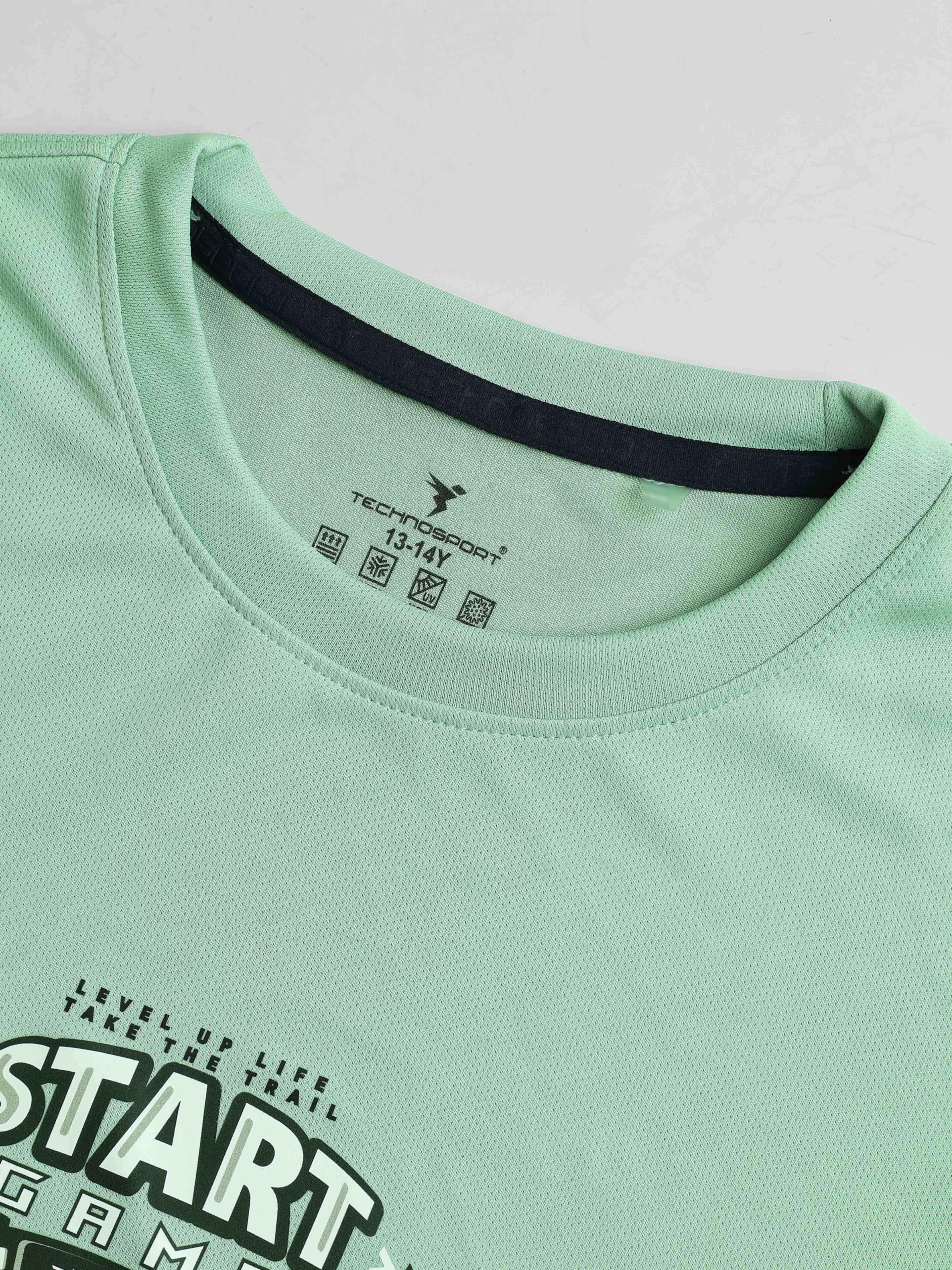 Boys Printed Slim Fit Round Neck Sports T-shirt with TECHNOCOOL+ - Image 7