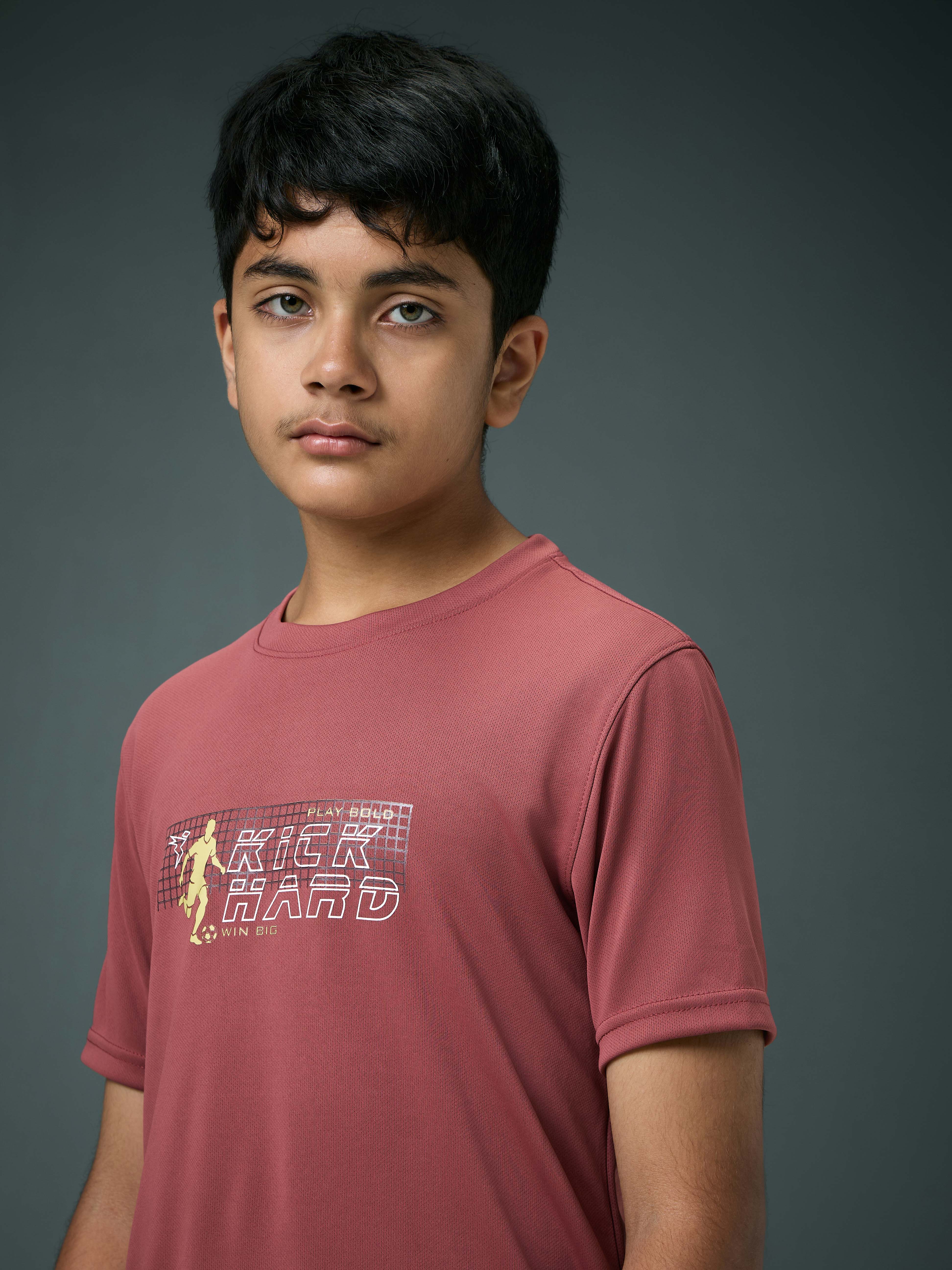 Boys Printed Slim Fit Round Neck Sports T-shirt with TECHNOCOOL+ - Image 6