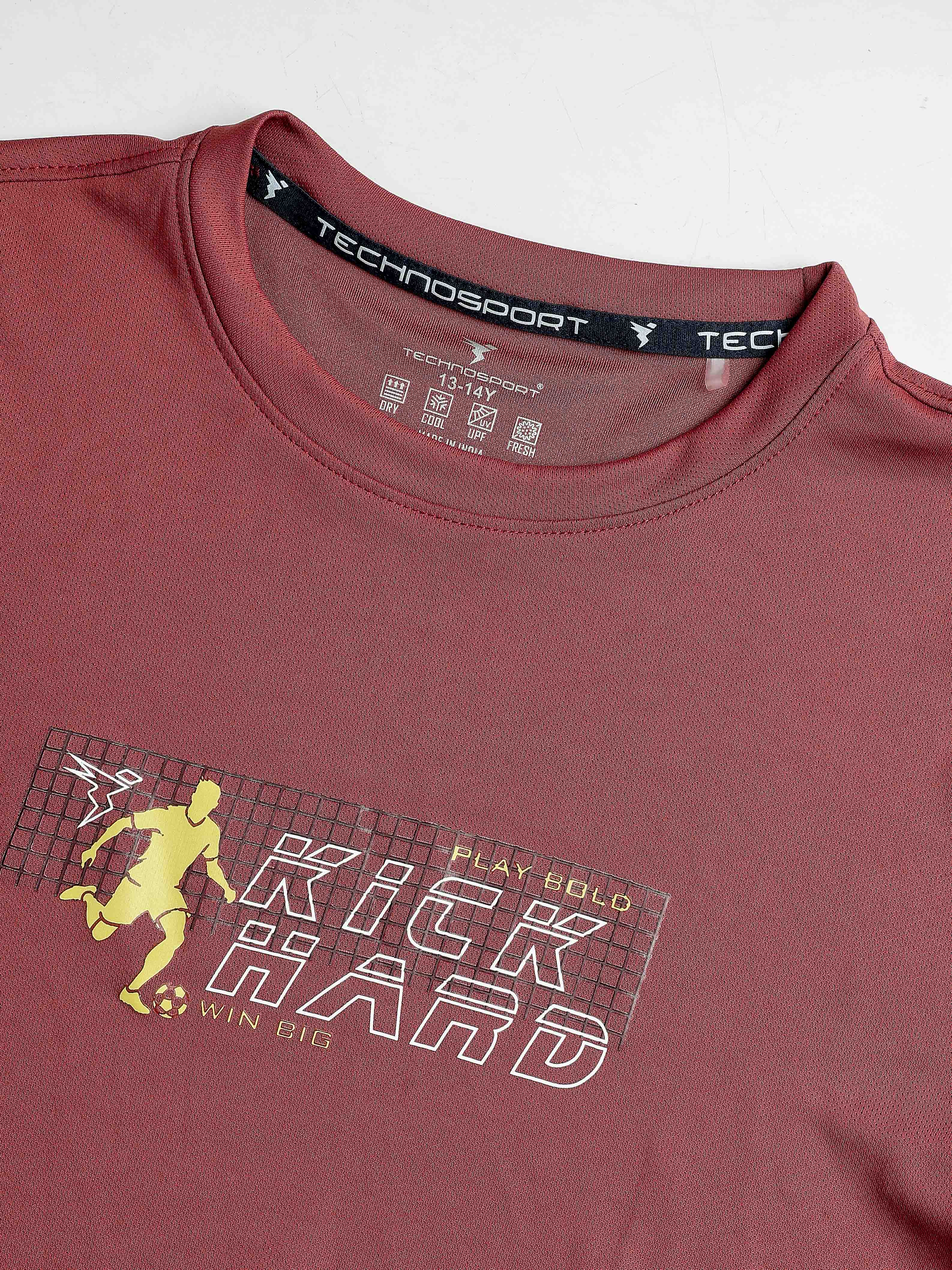 Boys Printed Slim Fit Round Neck Sports T-shirt with TECHNOCOOL+ - Image 7