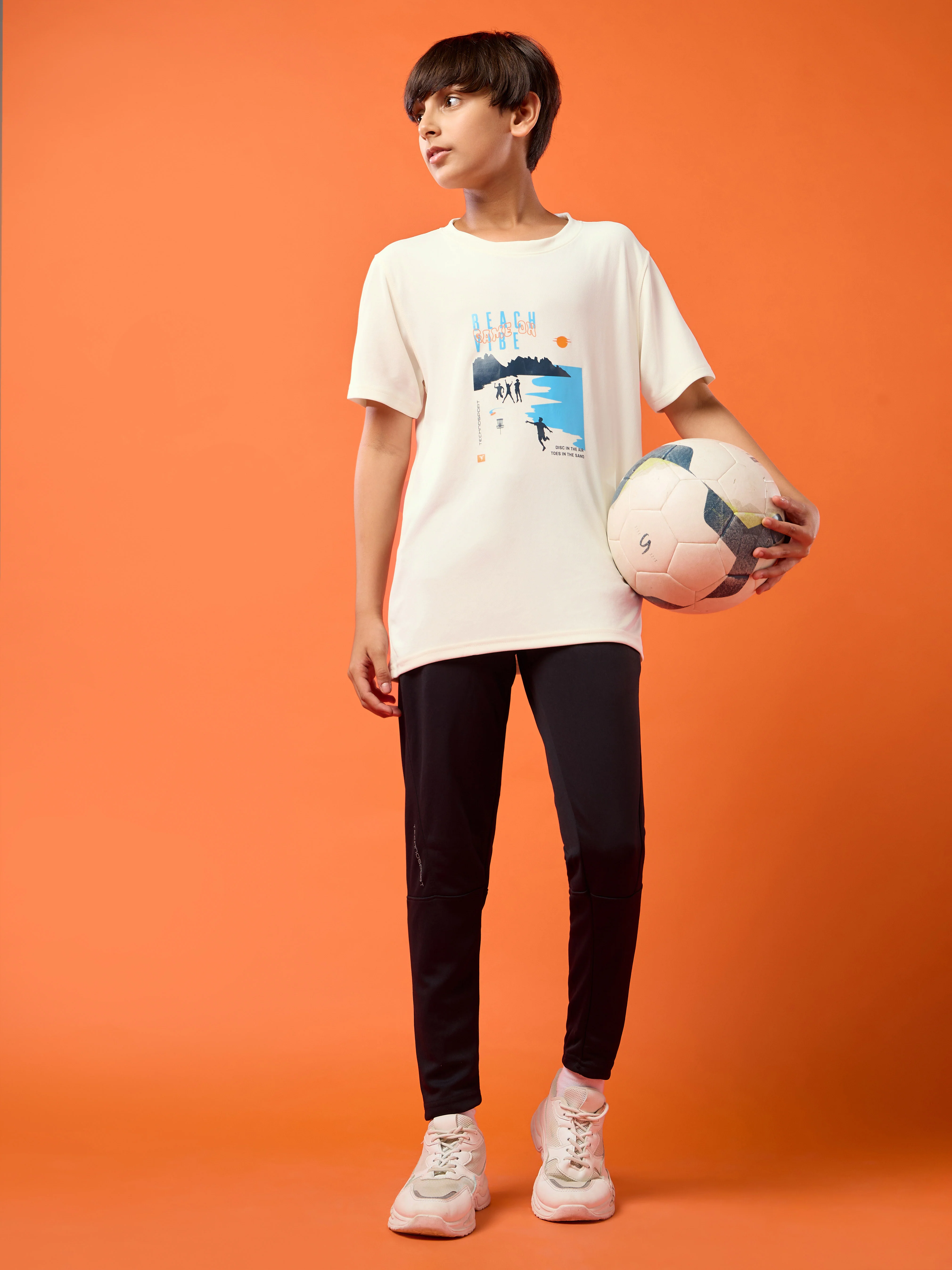 Boys Printed Slim Fit Round Neck Sports T-shirt with TECHNOCOOL+ - Image 5