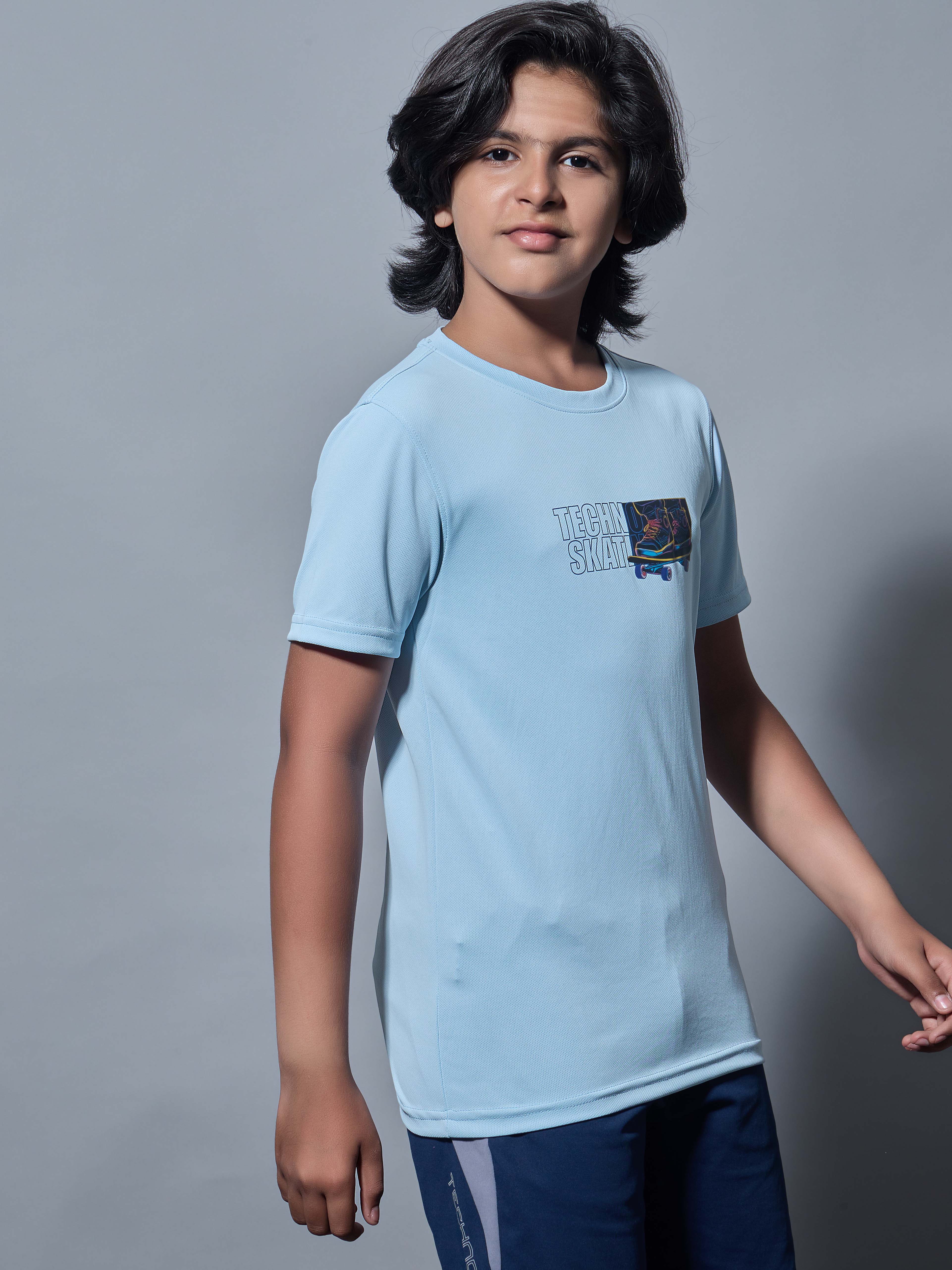 Boys Printed Slim Fit Round Neck Sports T-shirt with TECHNOCOOL+ - Image 4