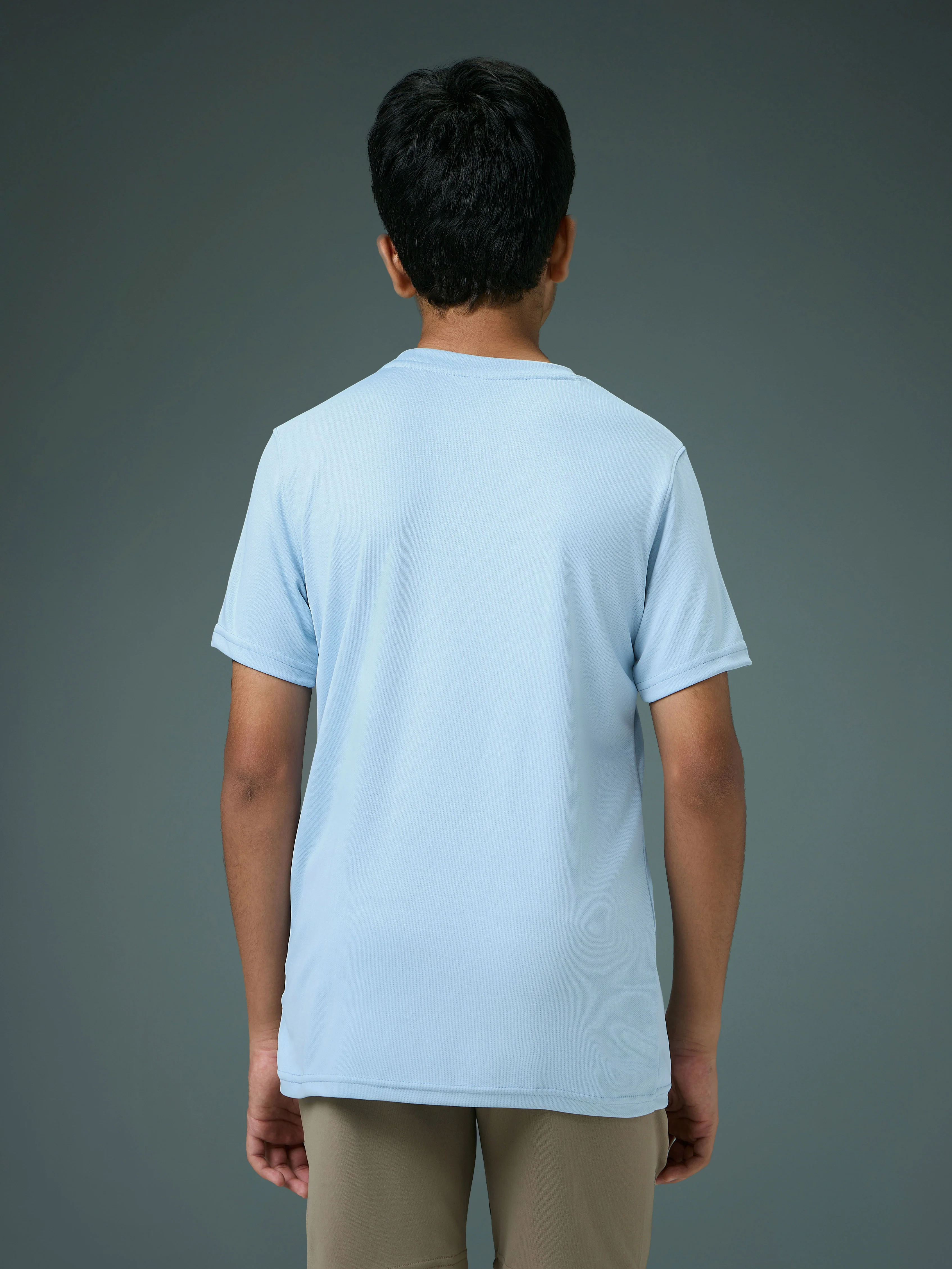 Boys Printed Slim Fit Round Neck Sports T-shirt with TECHNOCOOL+ - Image 3