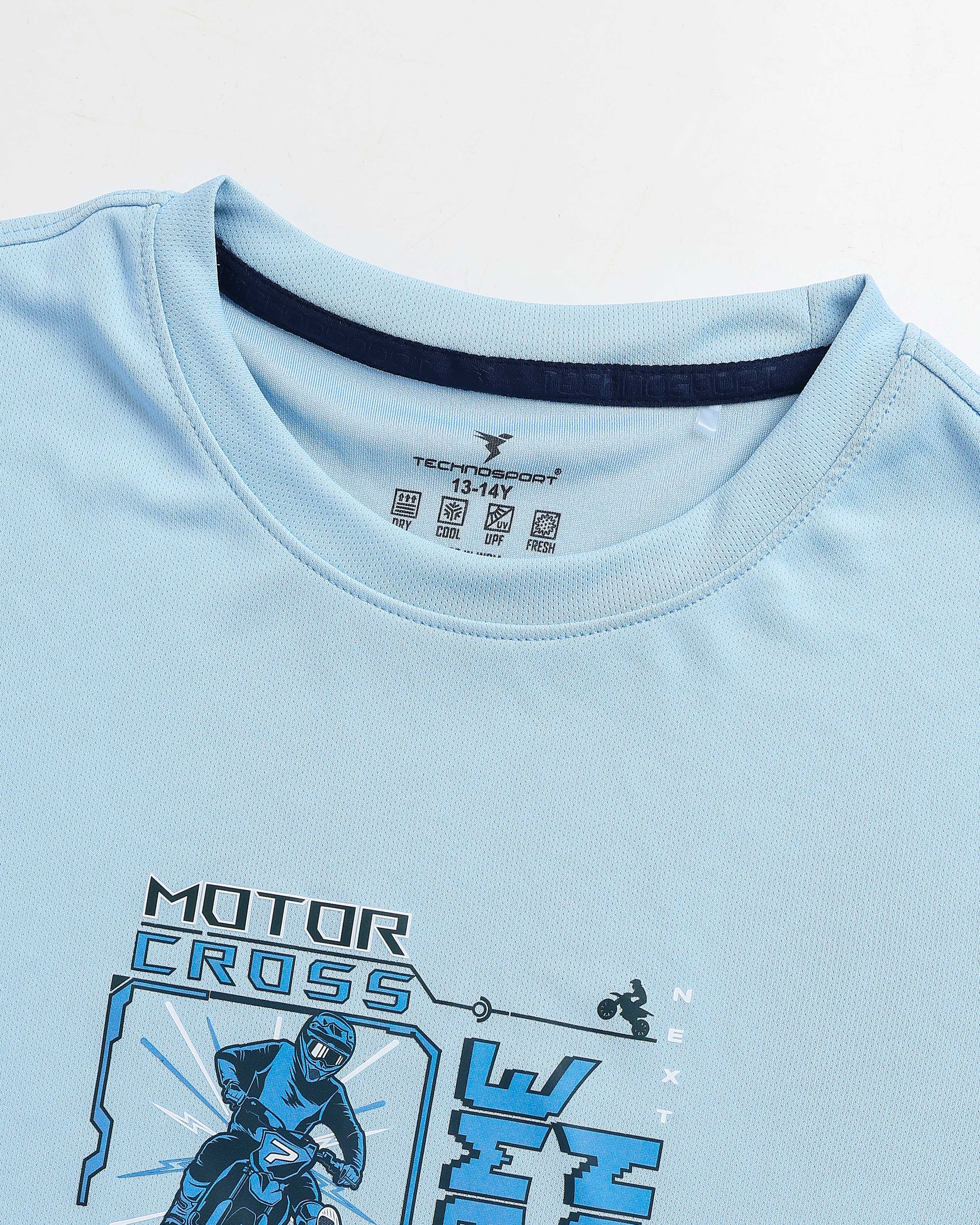 Boys Printed Slim Fit Round Neck Sports T-shirt with TECHNOCOOL+ - Image 7