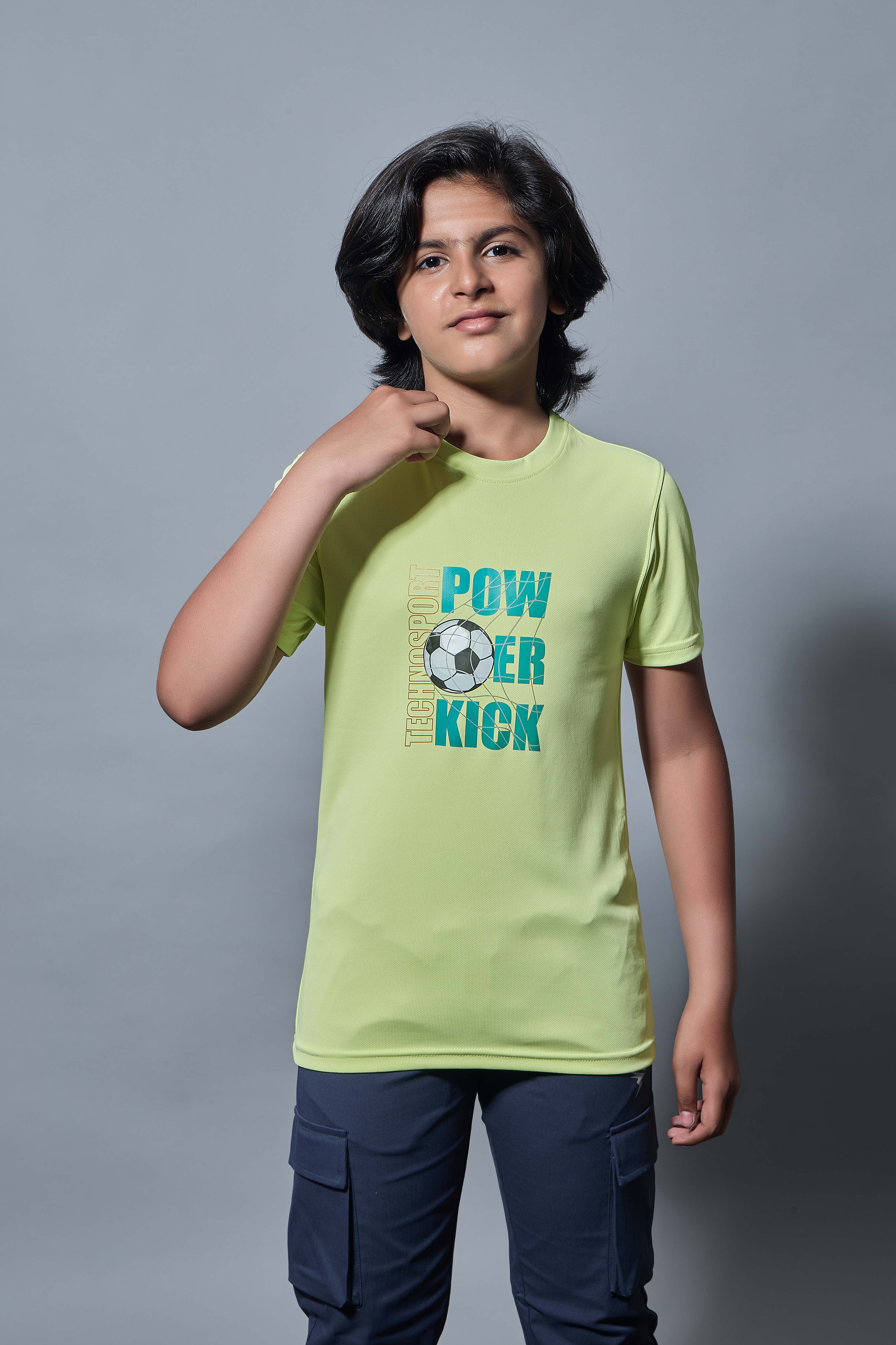 Boys Printed Slim Fit Round Neck Sports T-shirt with TECHNOCOOL+ - Image 2