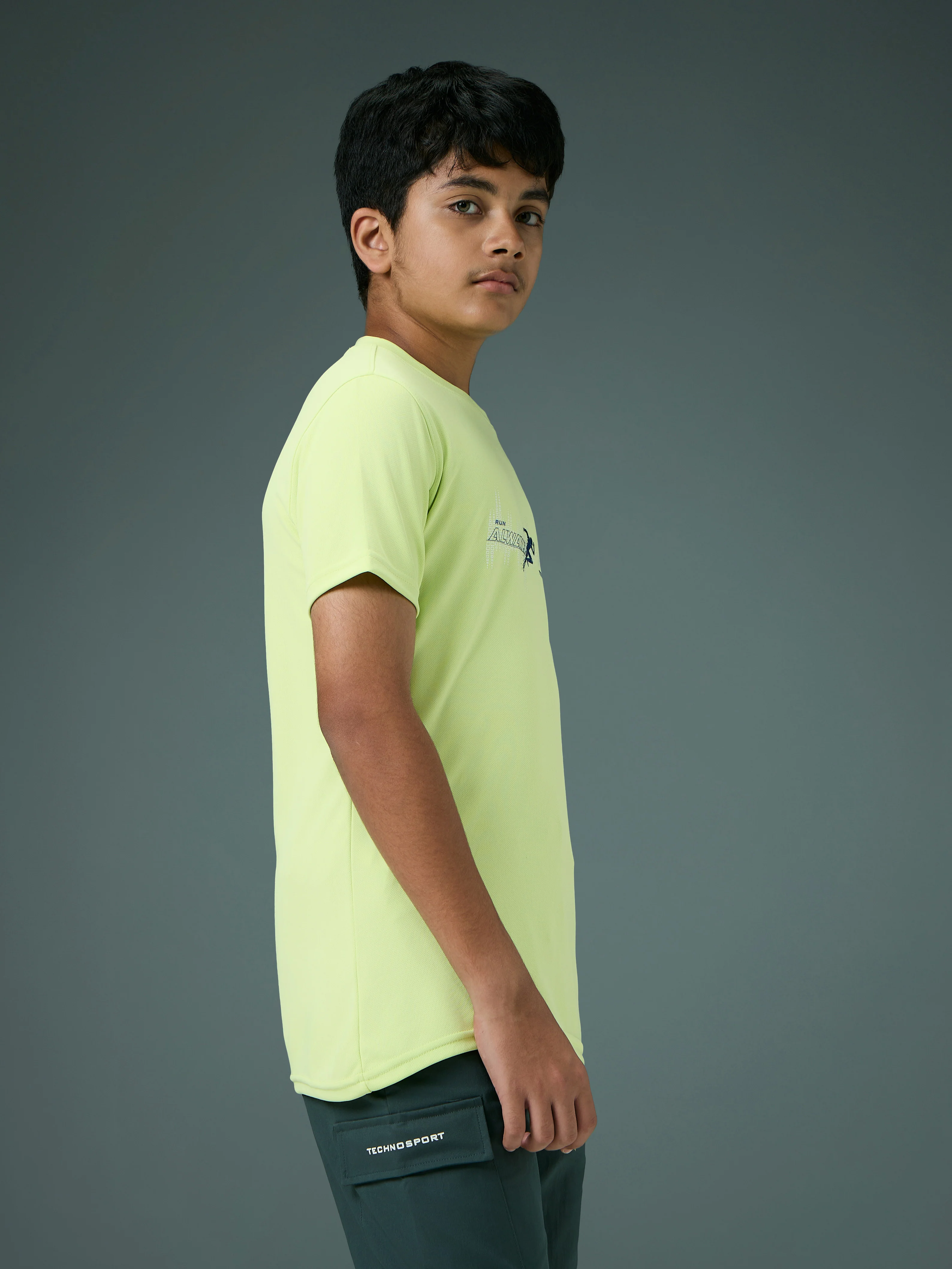 Boys Printed Slim Fit Round Neck Sports T-shirt with TECHNOCOOL+ - Image 4