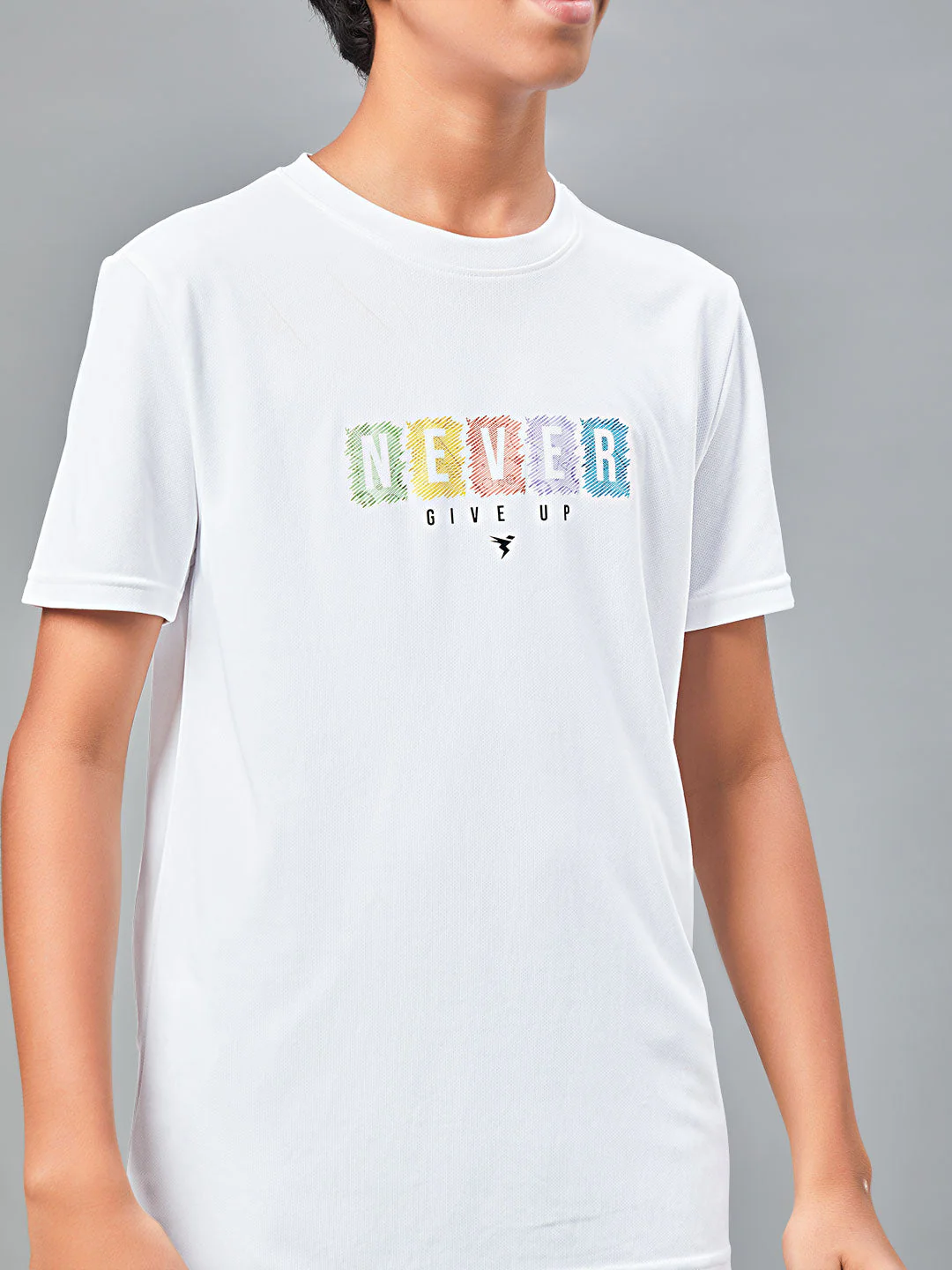 Boys Printed Slim Fit Round Neck Sports T-shirt with TECHNOCOOL+ - Image 6