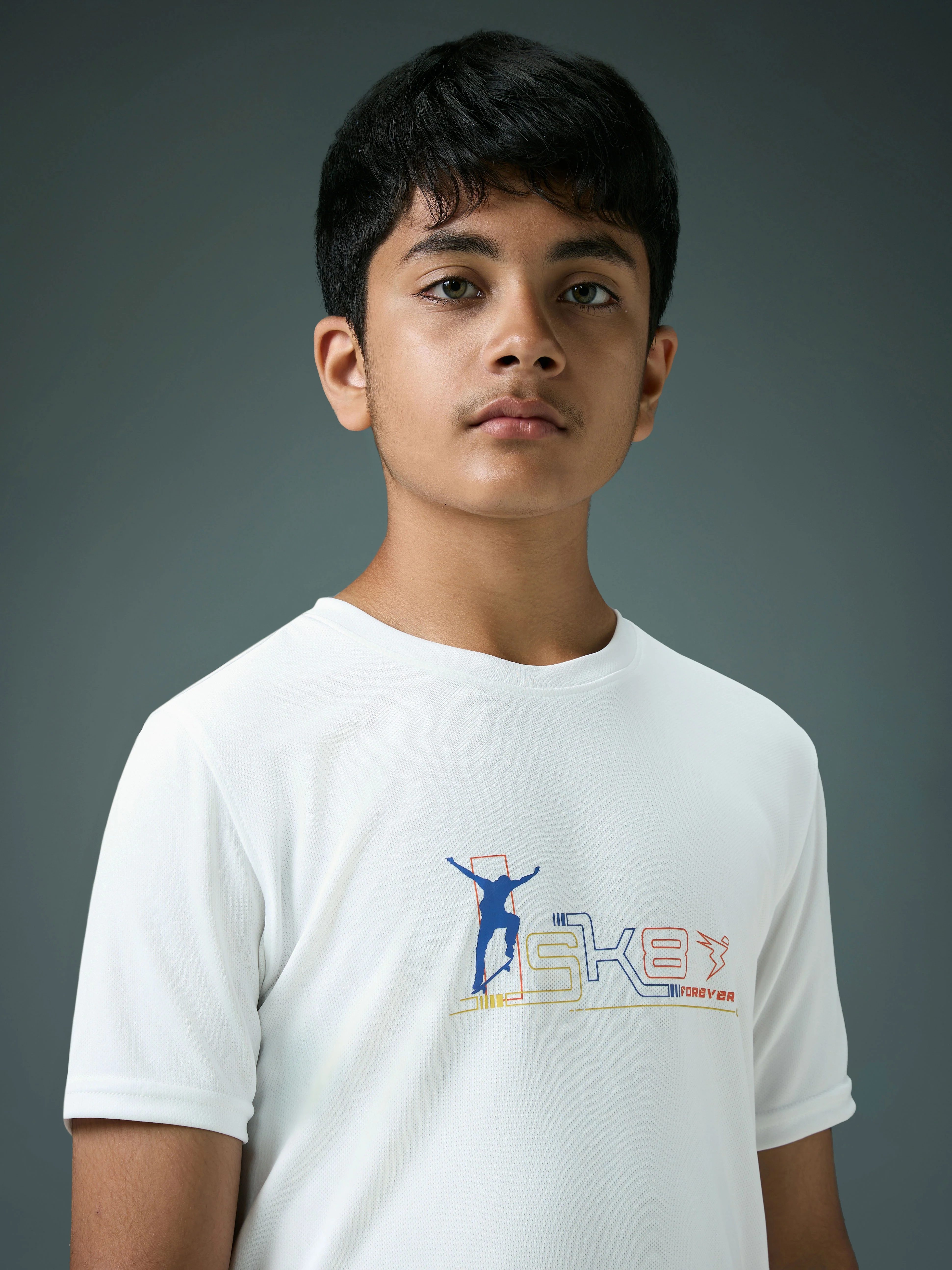 Boys Printed Slim Fit Round Neck Sports T-shirt with TECHNOCOOL+ - Image 6