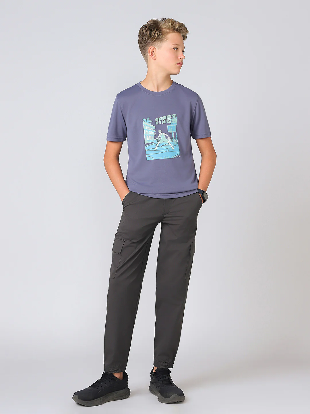 Boys Regular Fit Cargo Joggers with TS FLEXI - Image 5