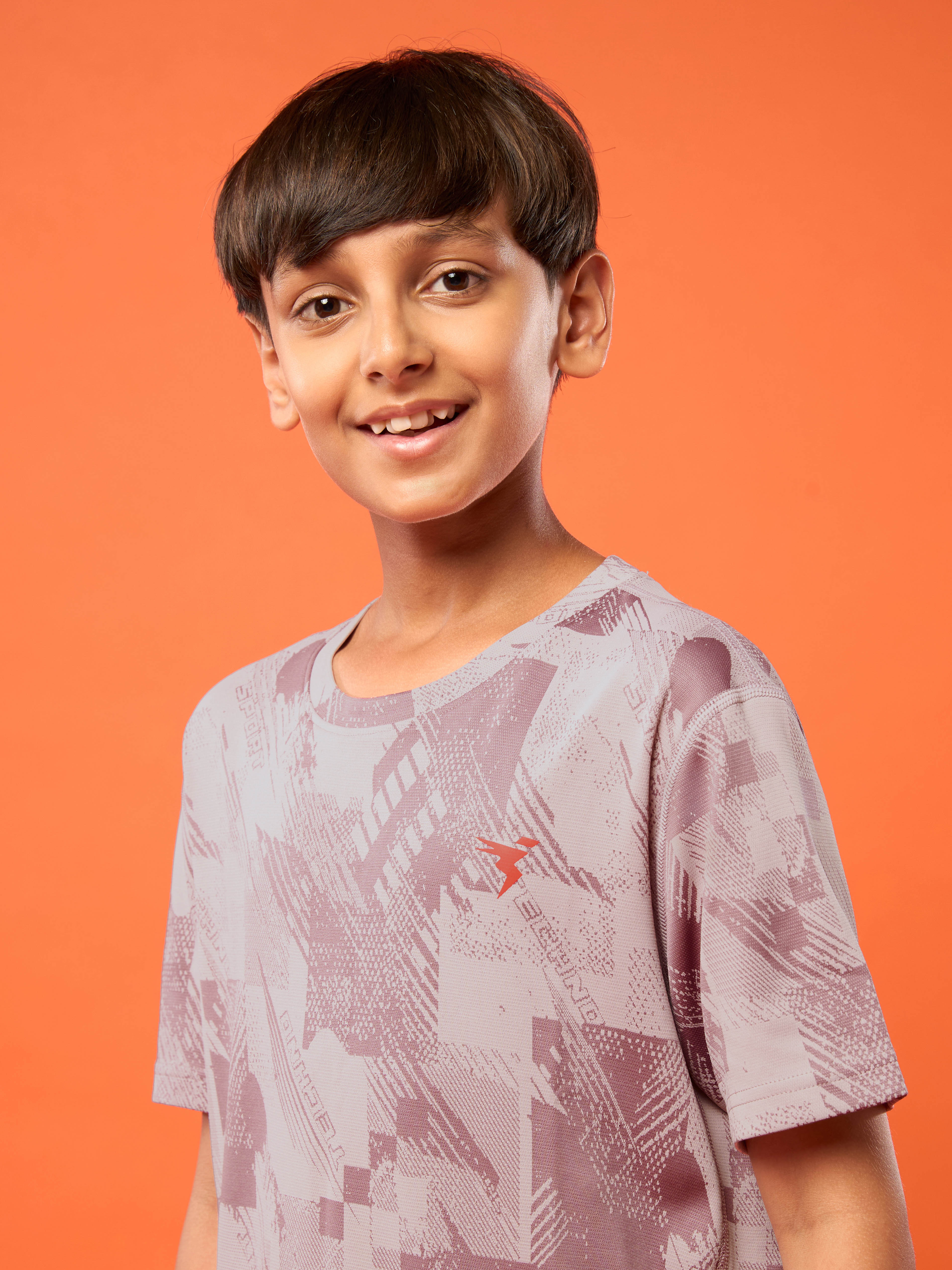 Boys Self Design Slim Fit Crew Neck T-shirt with DOUBLE COOL - Image 6