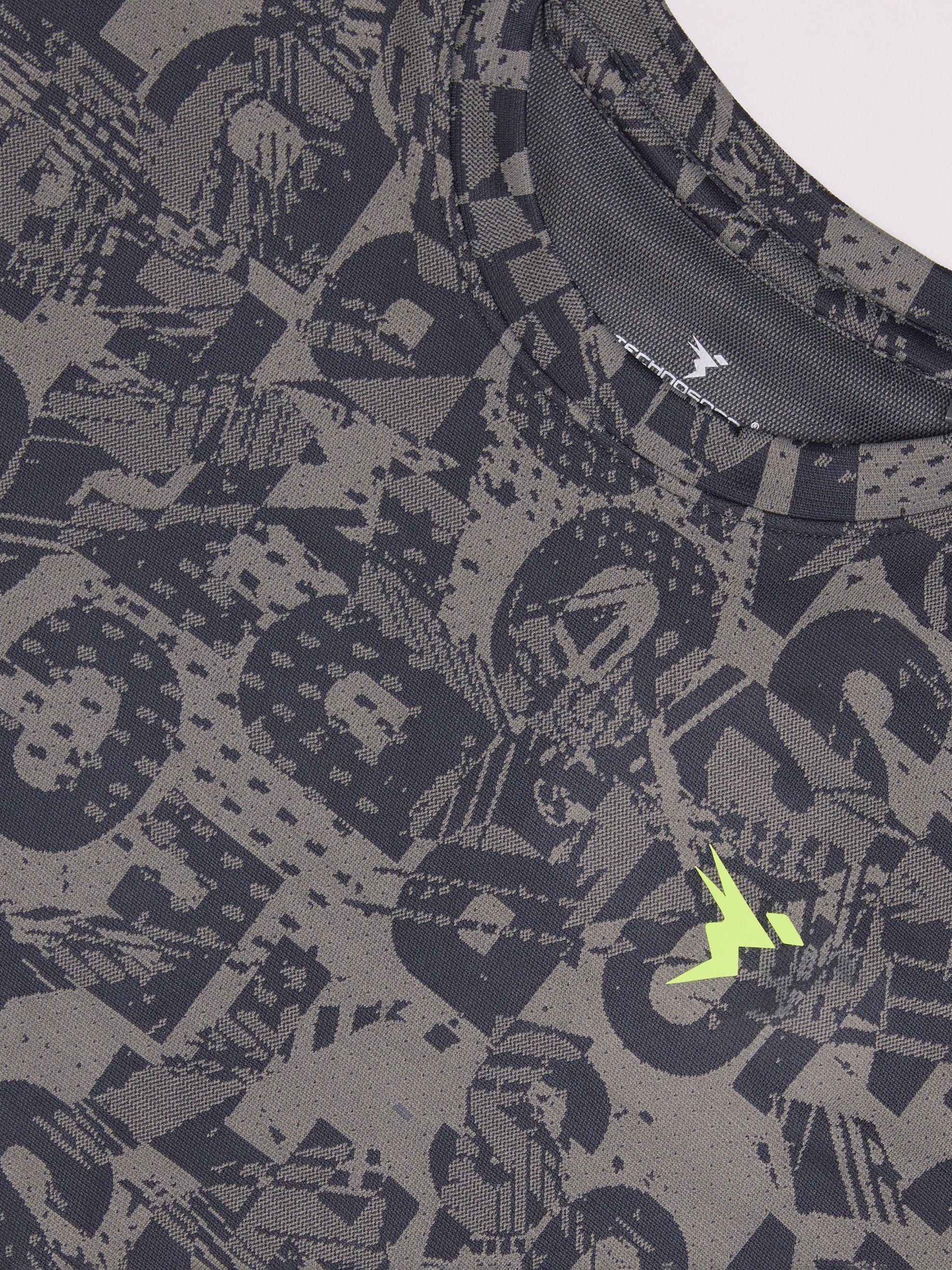 Boys Self Design Slim Fit Crew Neck T-shirt with DOUBLE COOL - Image 6