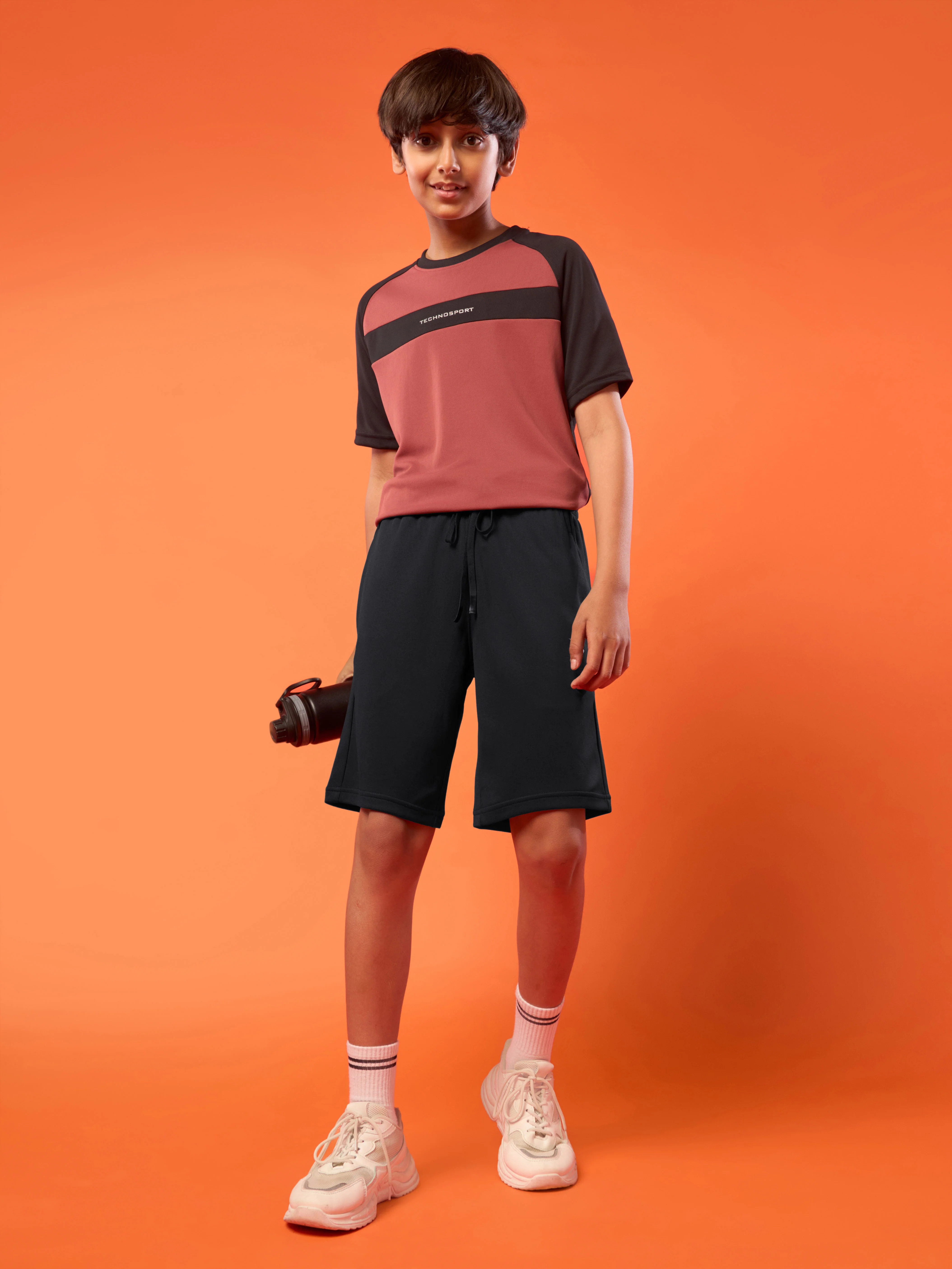 Boys Slim Fit Sports Shorts with TECHNO DRY - Image 4
