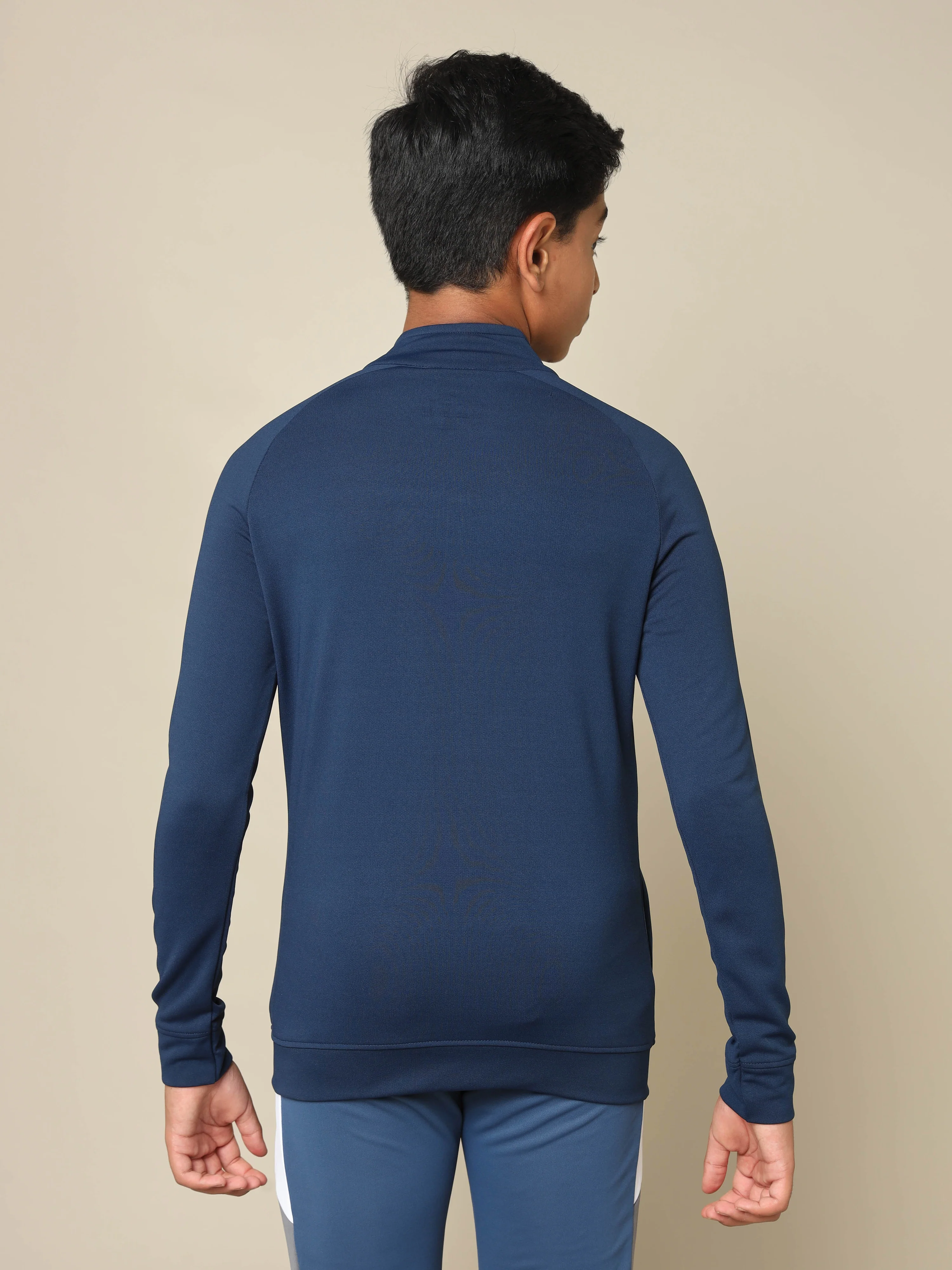 Boys Slim Fit Mock Neck Sports Jacket with TECHNO DRY - Image 3
