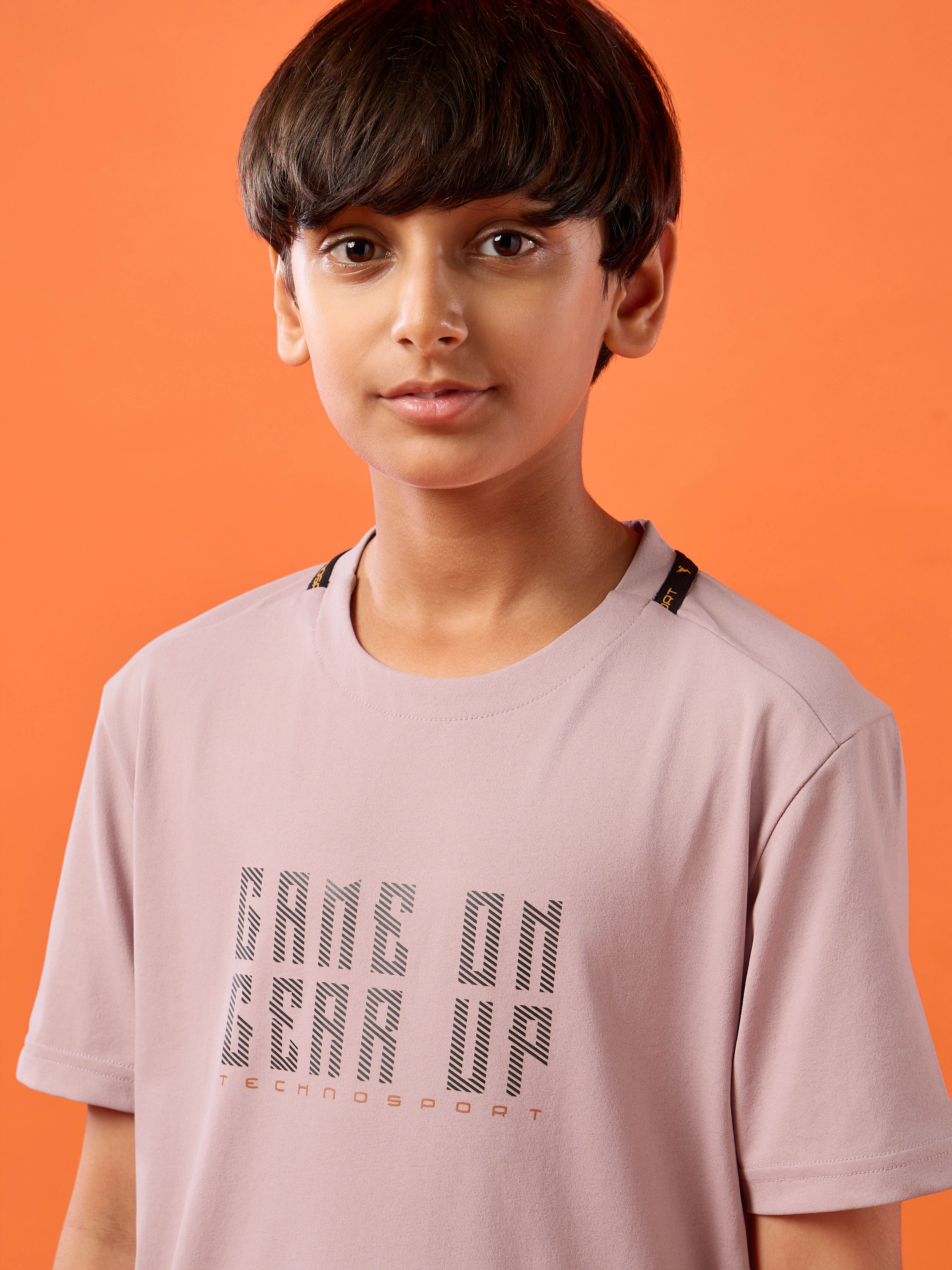 Boys Slim Fit Typography Printed Round Neck Sports T-shirt with COTFLEX - Image 6