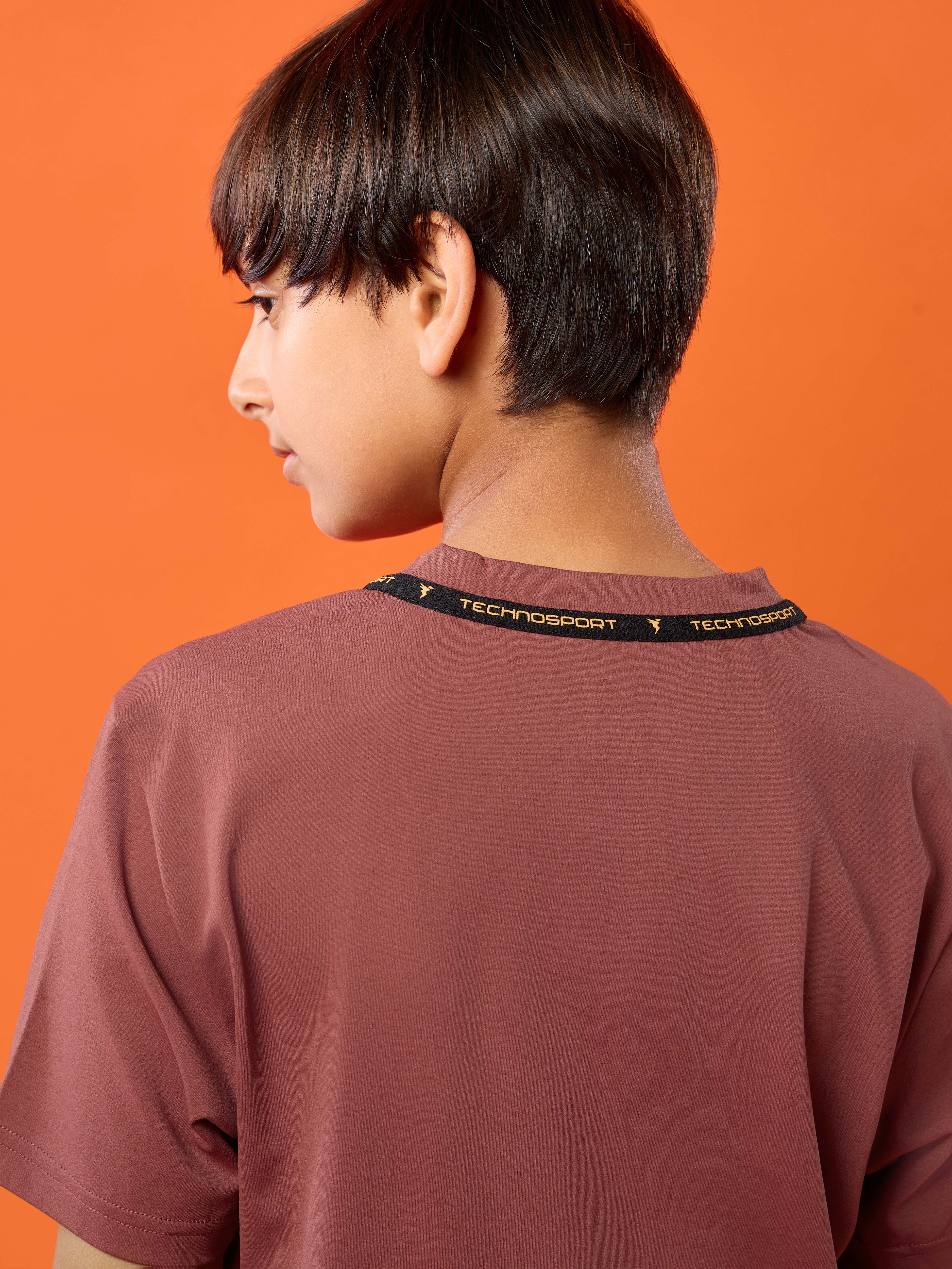 Boys Slim Fit Typography Printed Round Neck Sports T-shirt with COTFLEX - Image 7