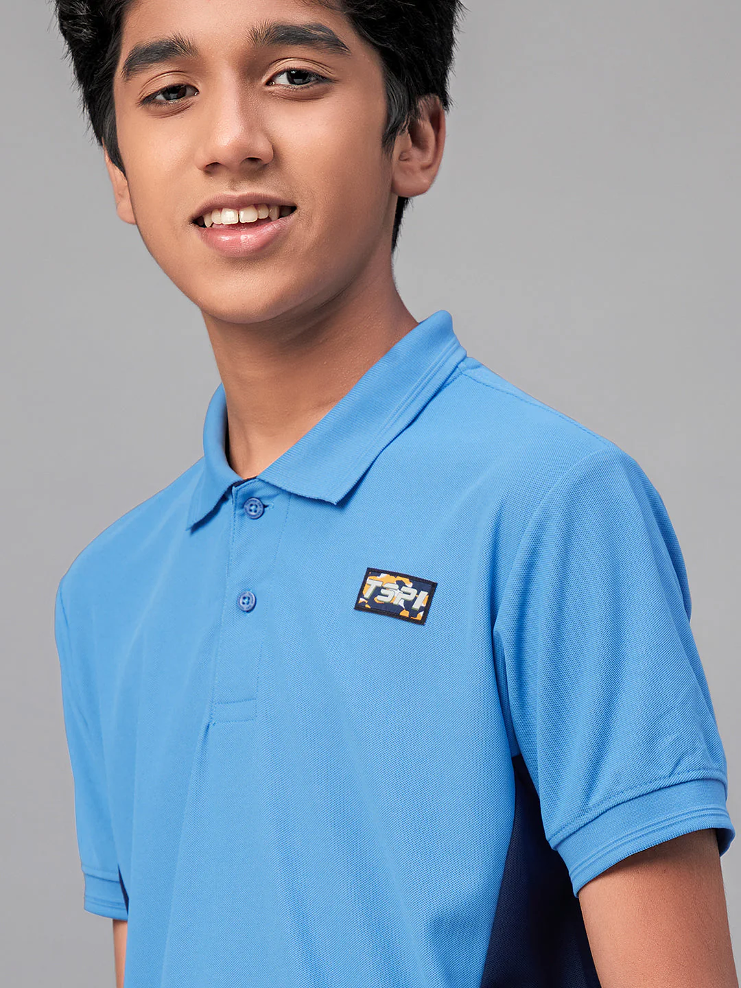 Boys Solid Slim Fit Polo Sports T-shirt with MATPIQ - Image 4