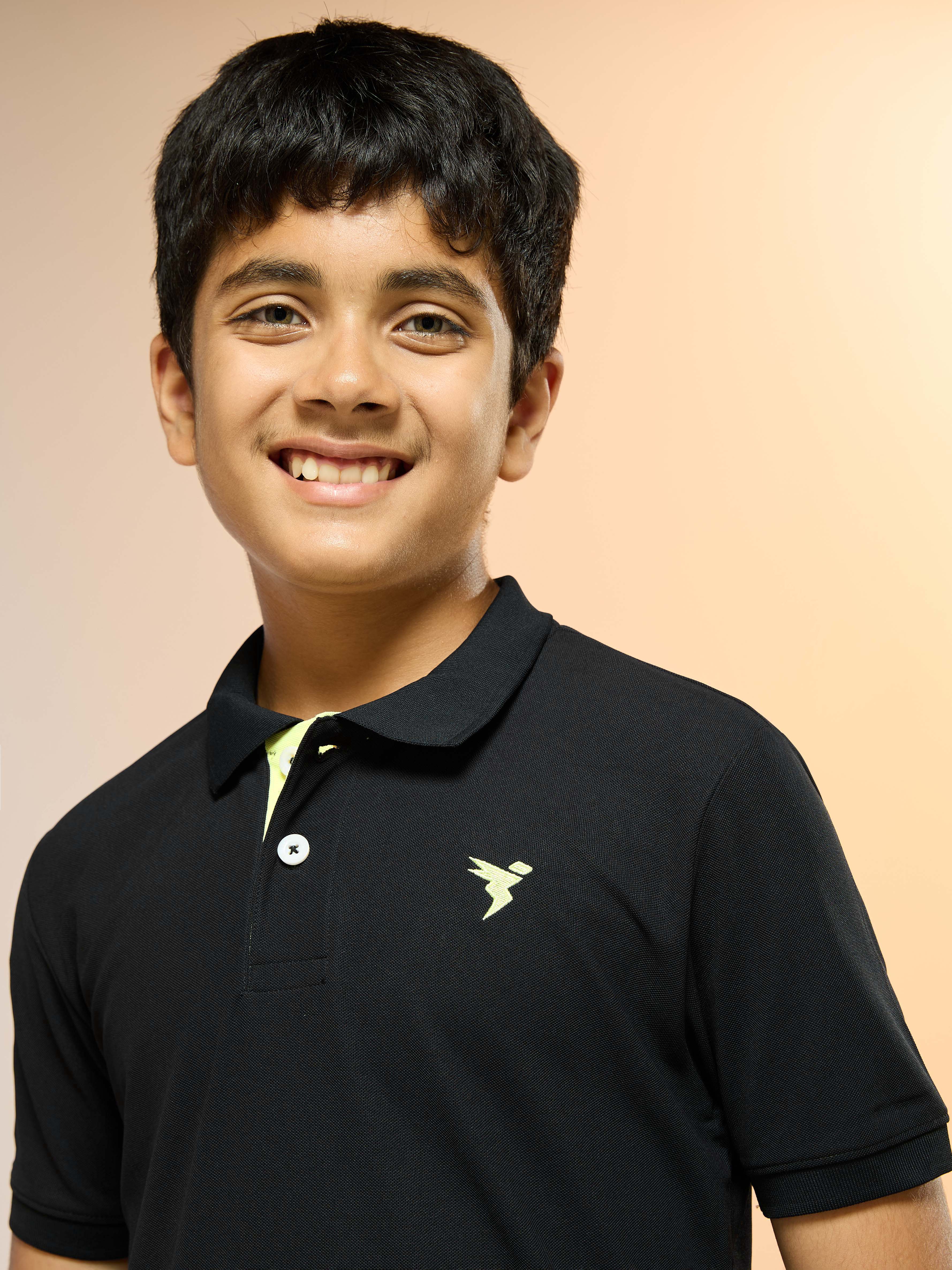Boys Solid Slim Fit Polo Sports T-shirt with MATPIQ - Image 6