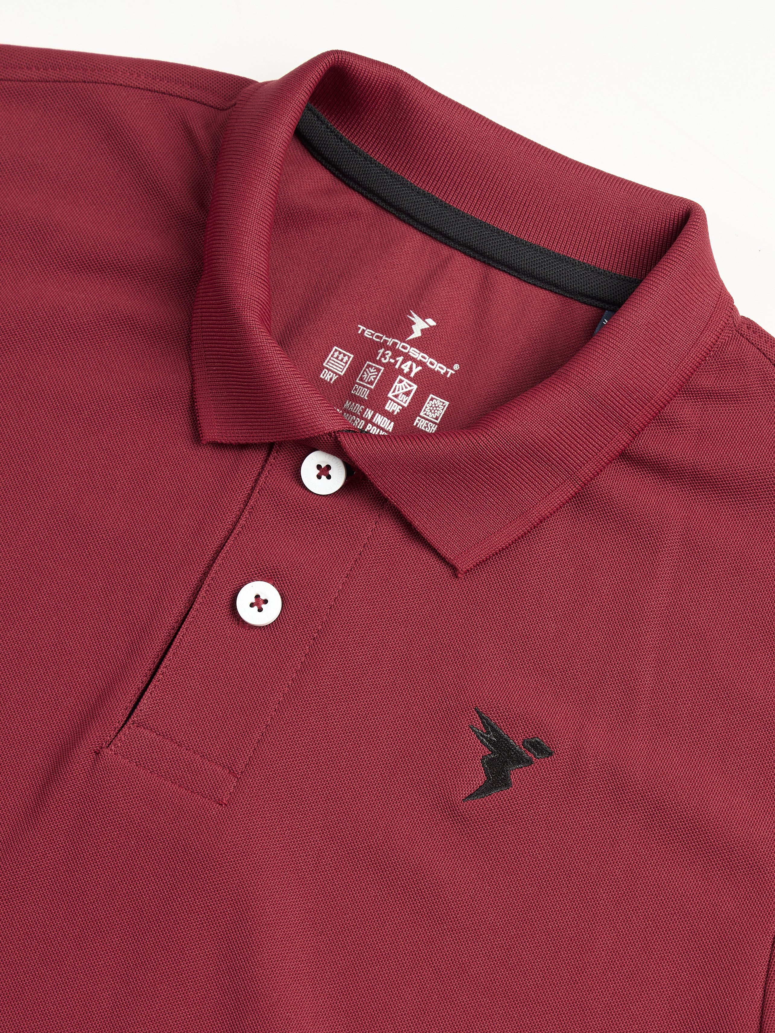 Boys Solid Slim Fit Polo Sports T-shirt with MATPIQ - Image 7