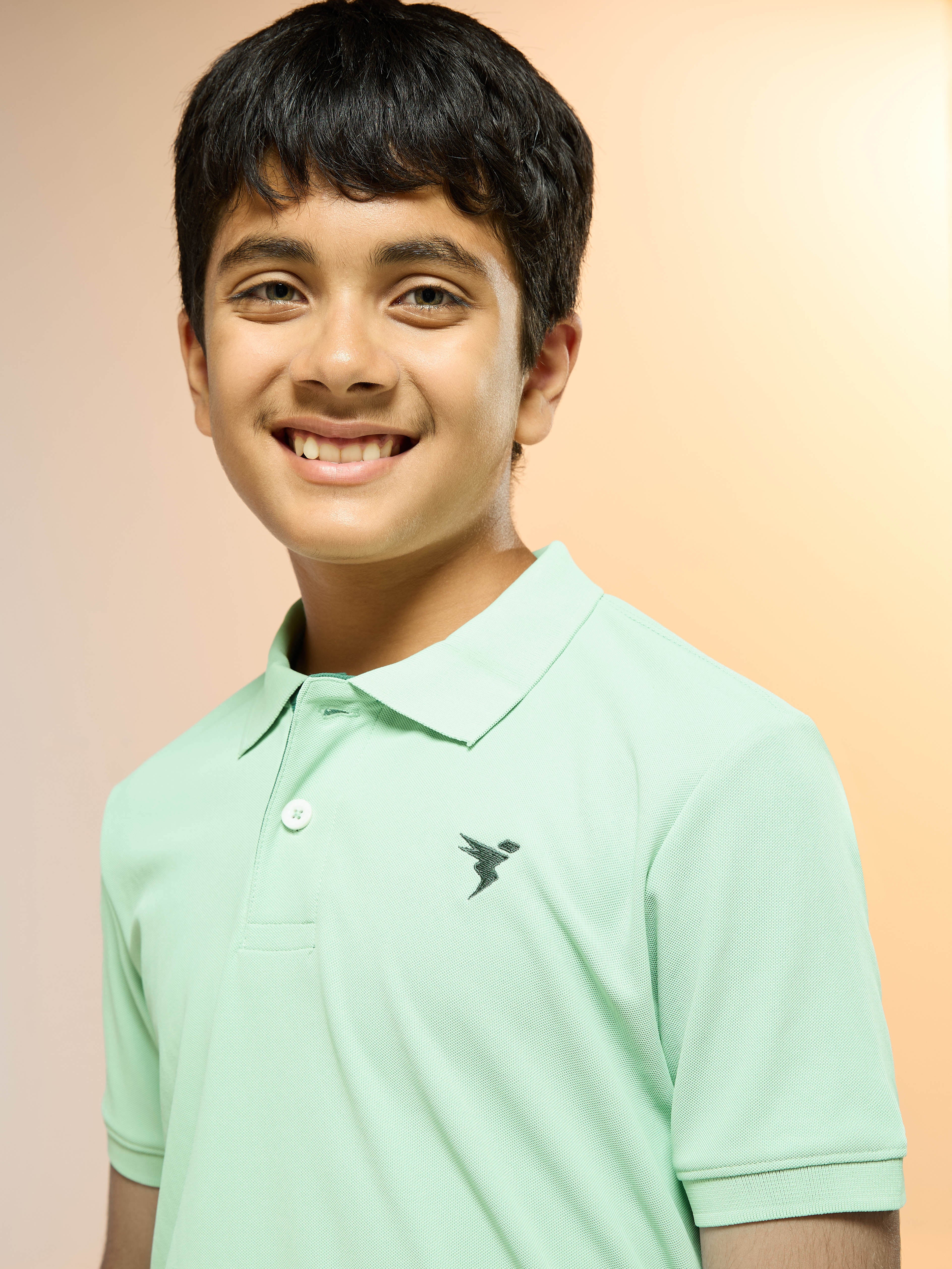 Boys Solid Slim Fit Polo Sports T-shirt with MATPIQ - Image 6