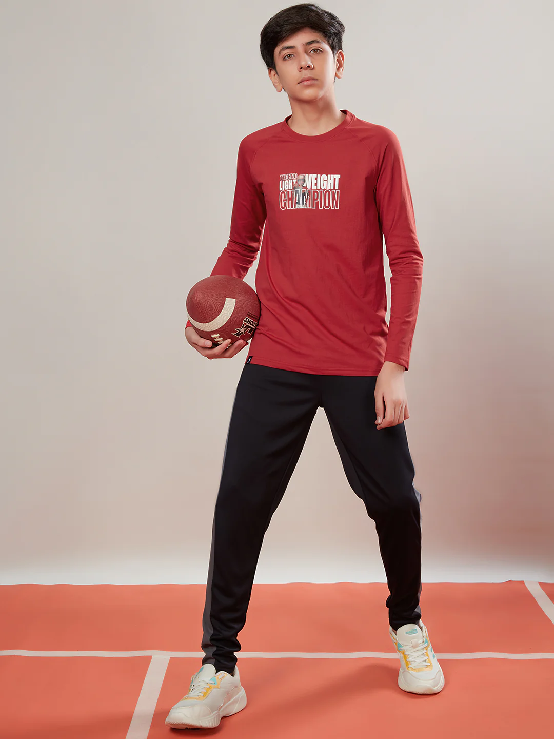 Boys Solid Slim Fit Round Neck Sports T-shirt with COTFLEX - Image 5